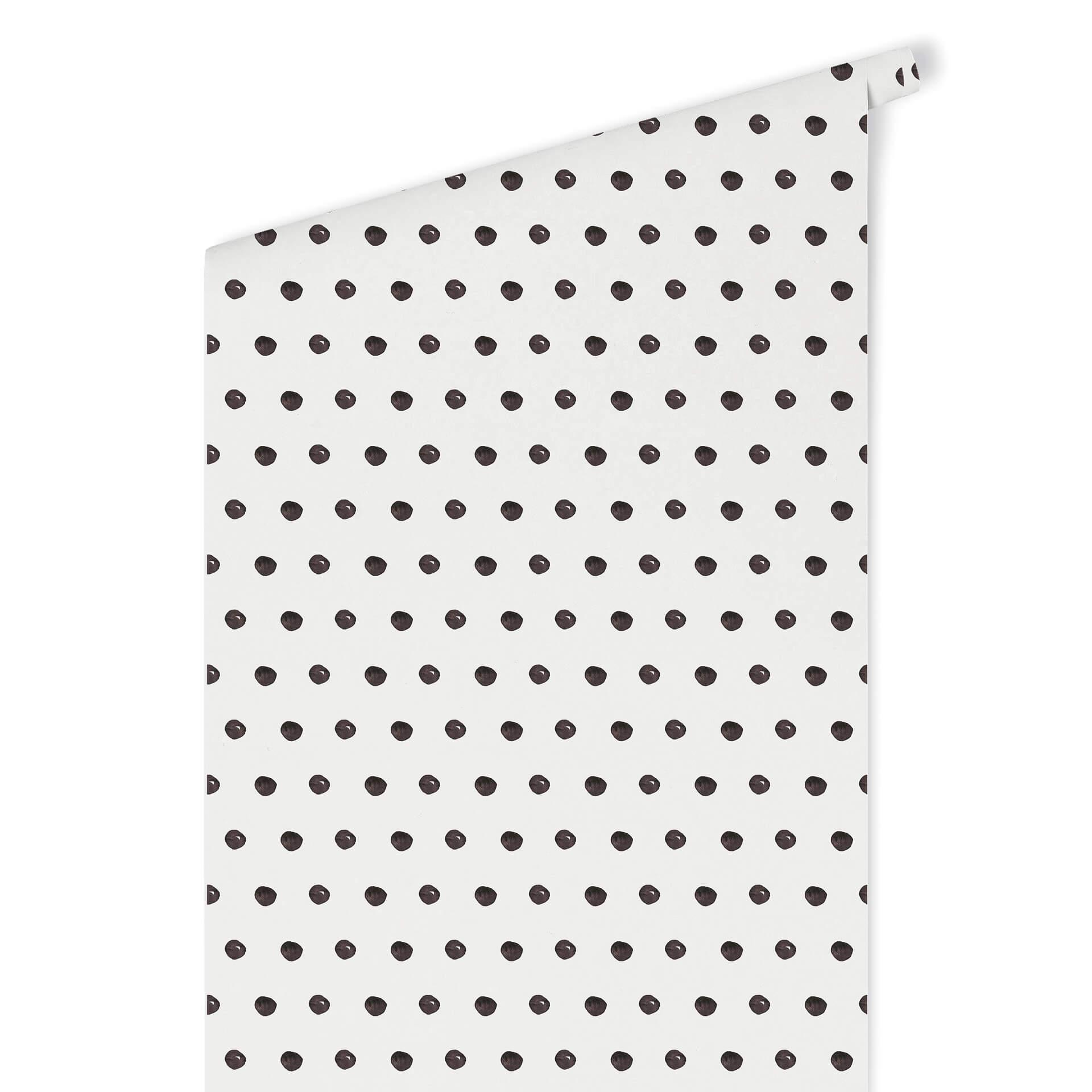 Patroonbehang – Aquarel Dots 02 – zwartwit
