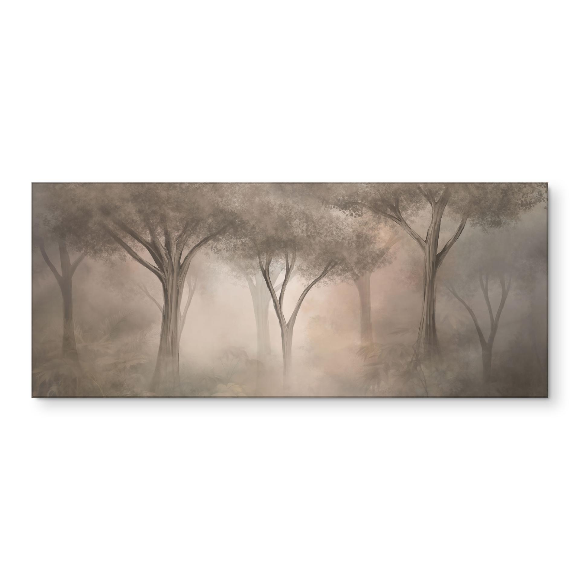 Küchenrückwand Waldmagie im Morgennebel Beige - Ms Tiff