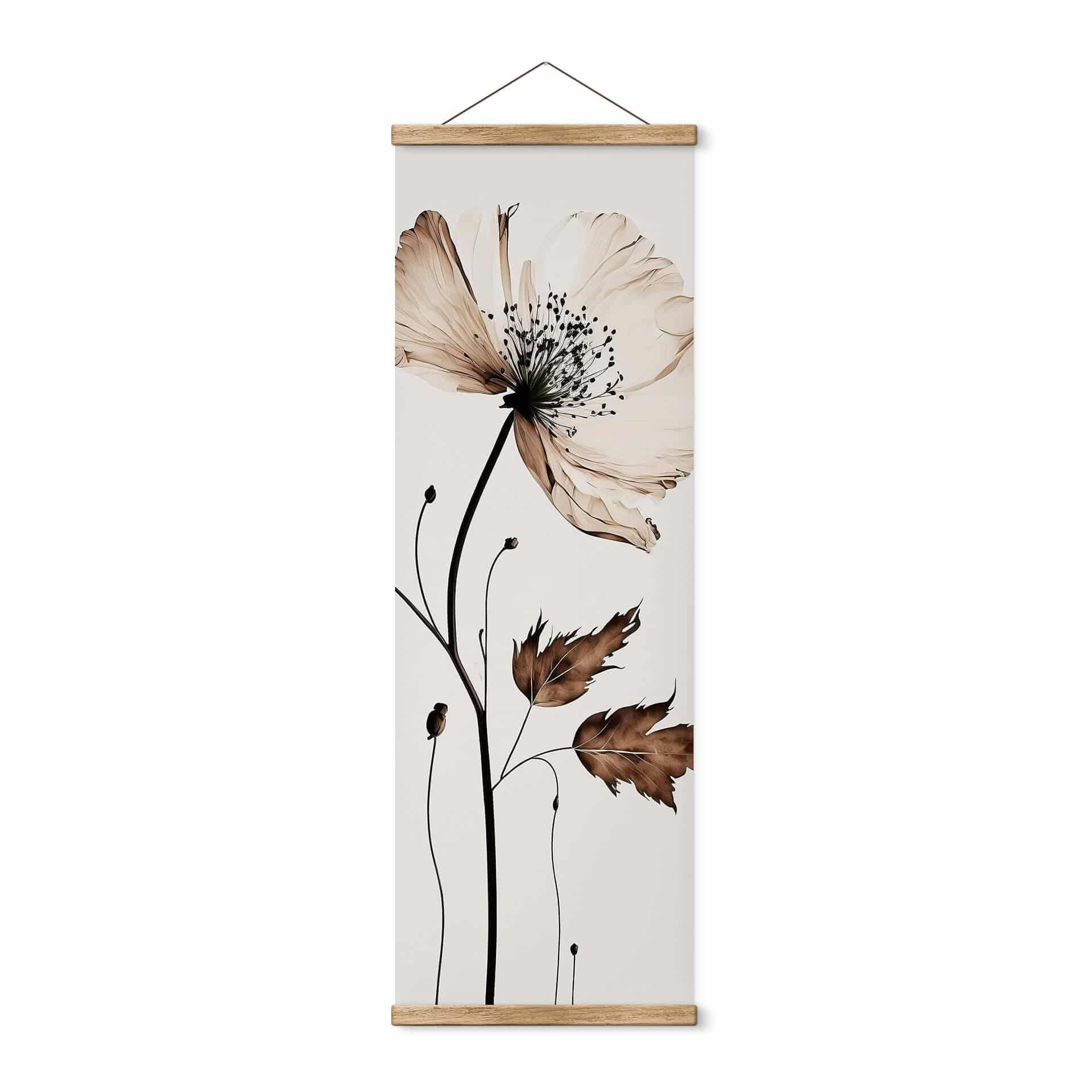 Tekstil plakat Dried Flowers in Cream - Treechild