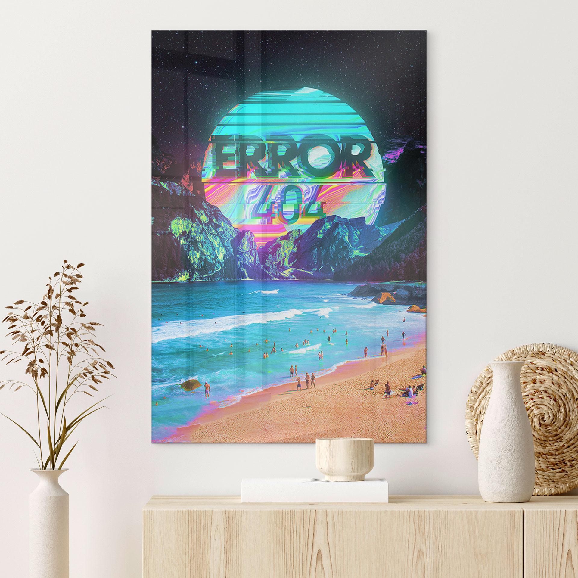 Plexiglas Error 404 op het strand - Nicebleed