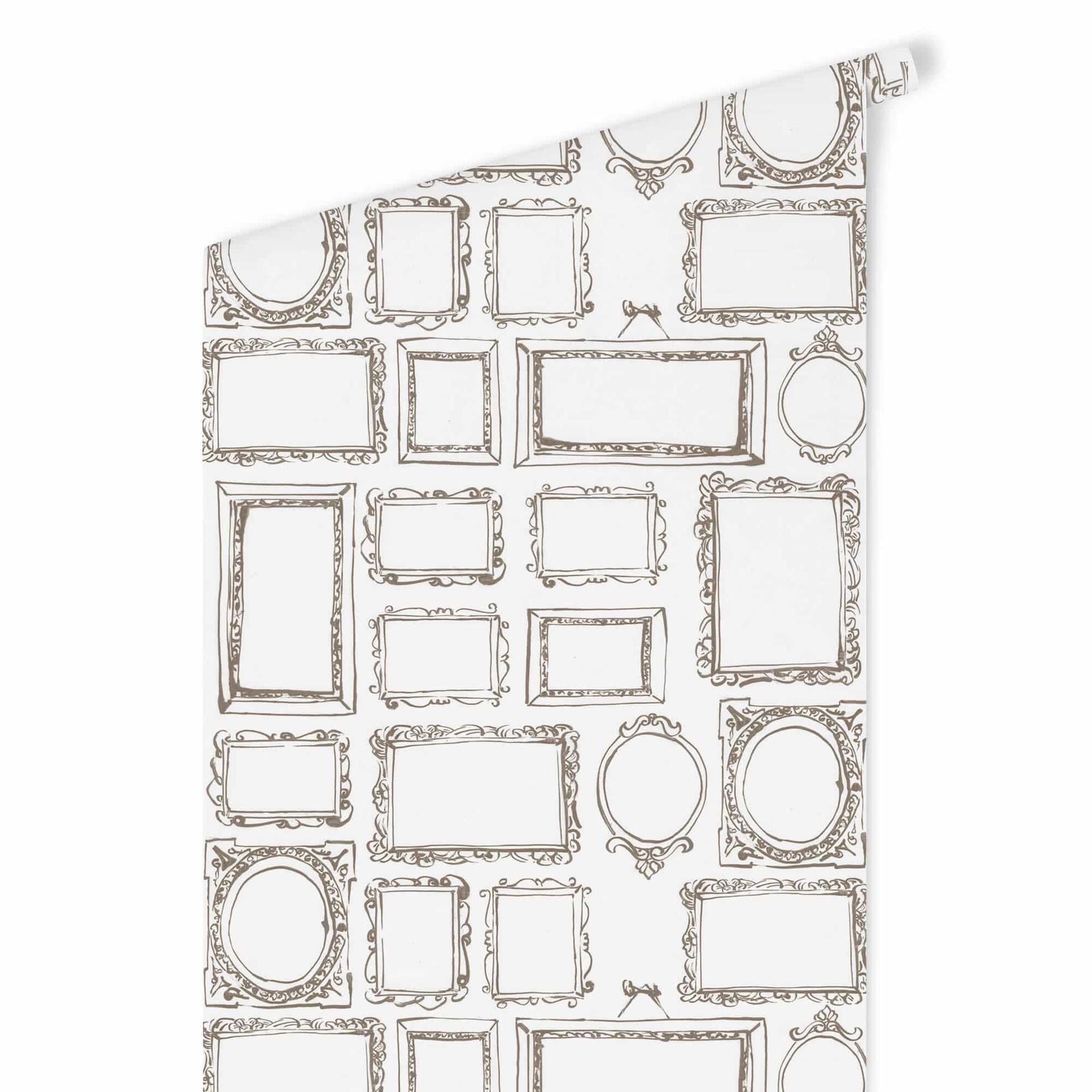 Patroonbehang - Frame Your Life - Bruin