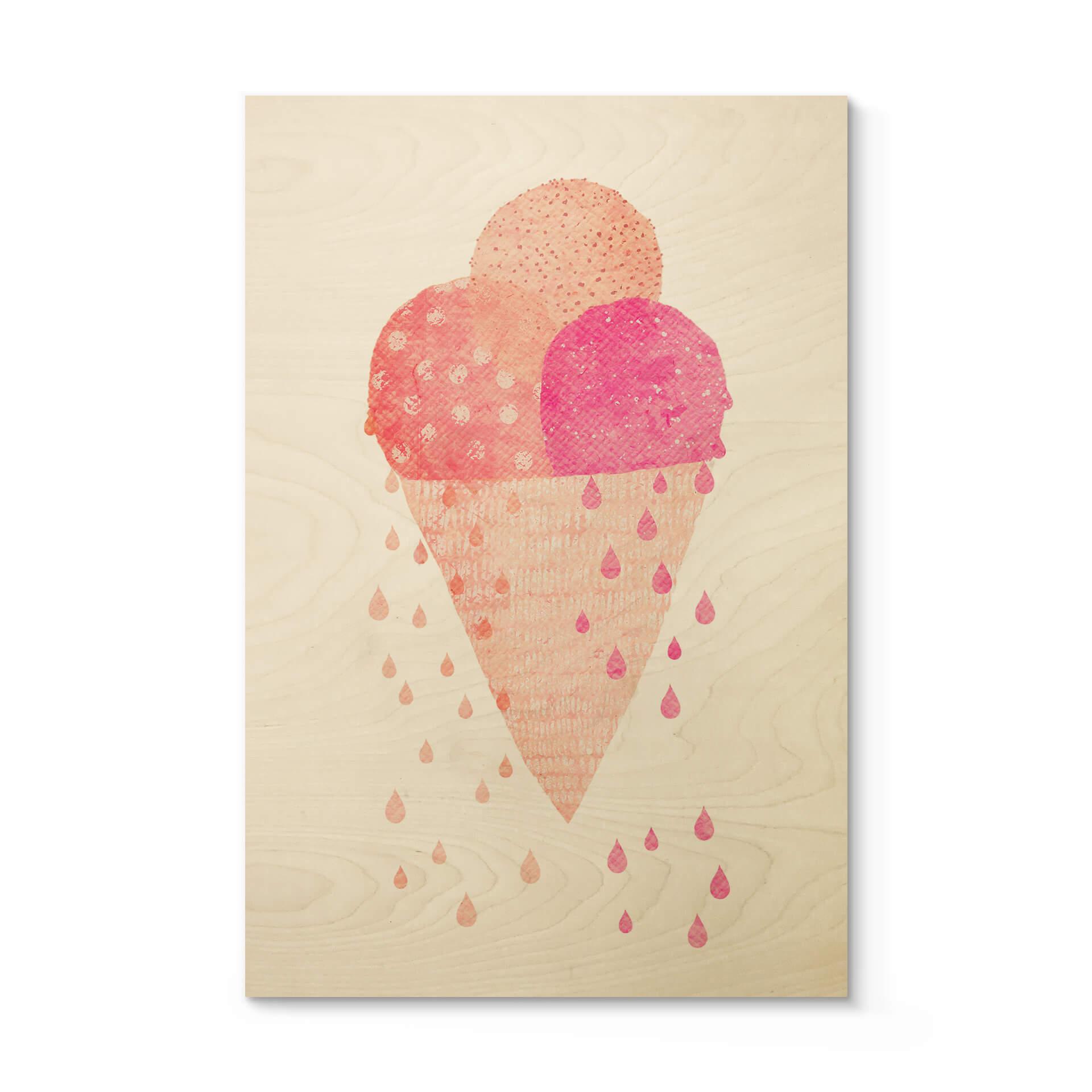 Træplakat Treechild - Ice Cream in Summer