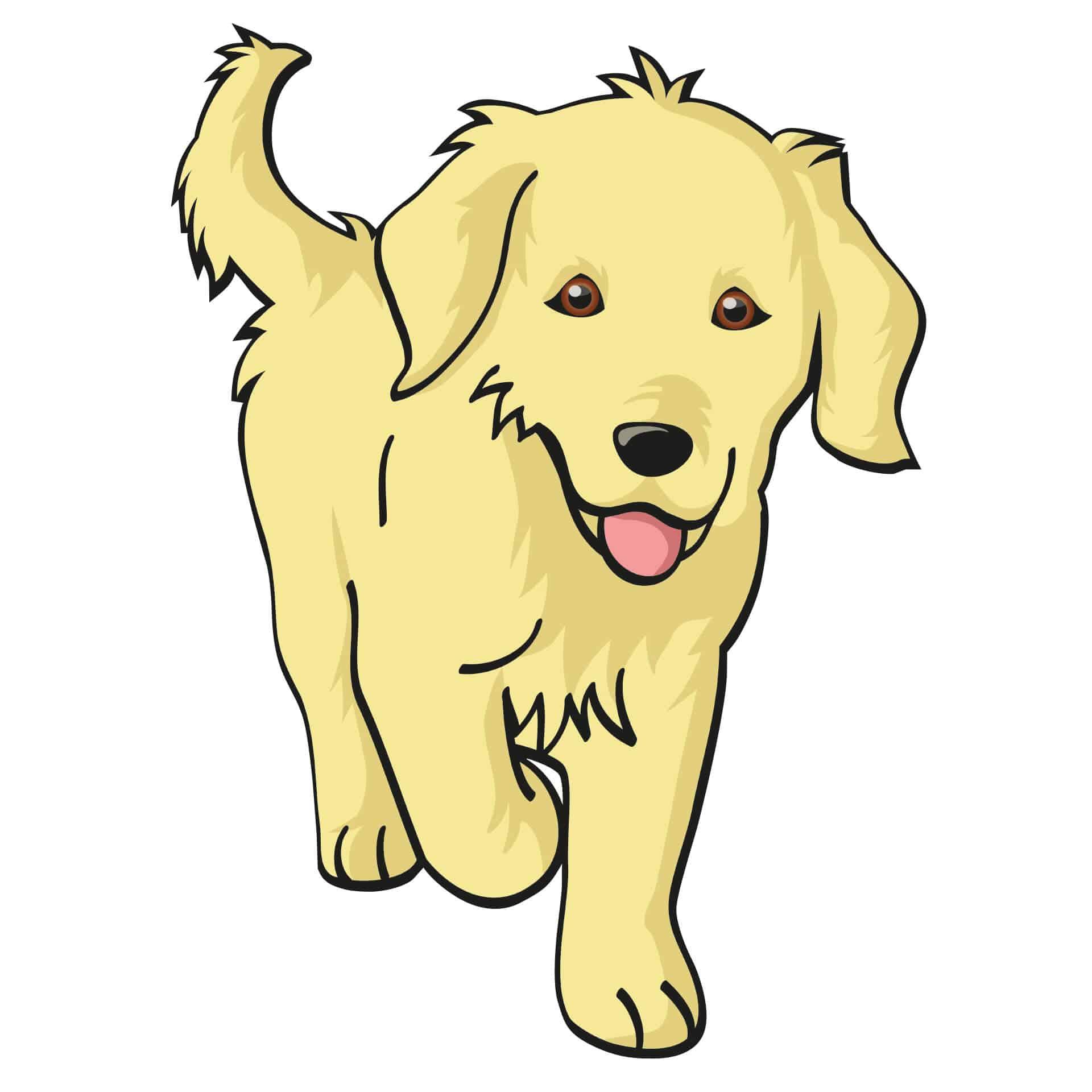 Muursticker Golden Retriever