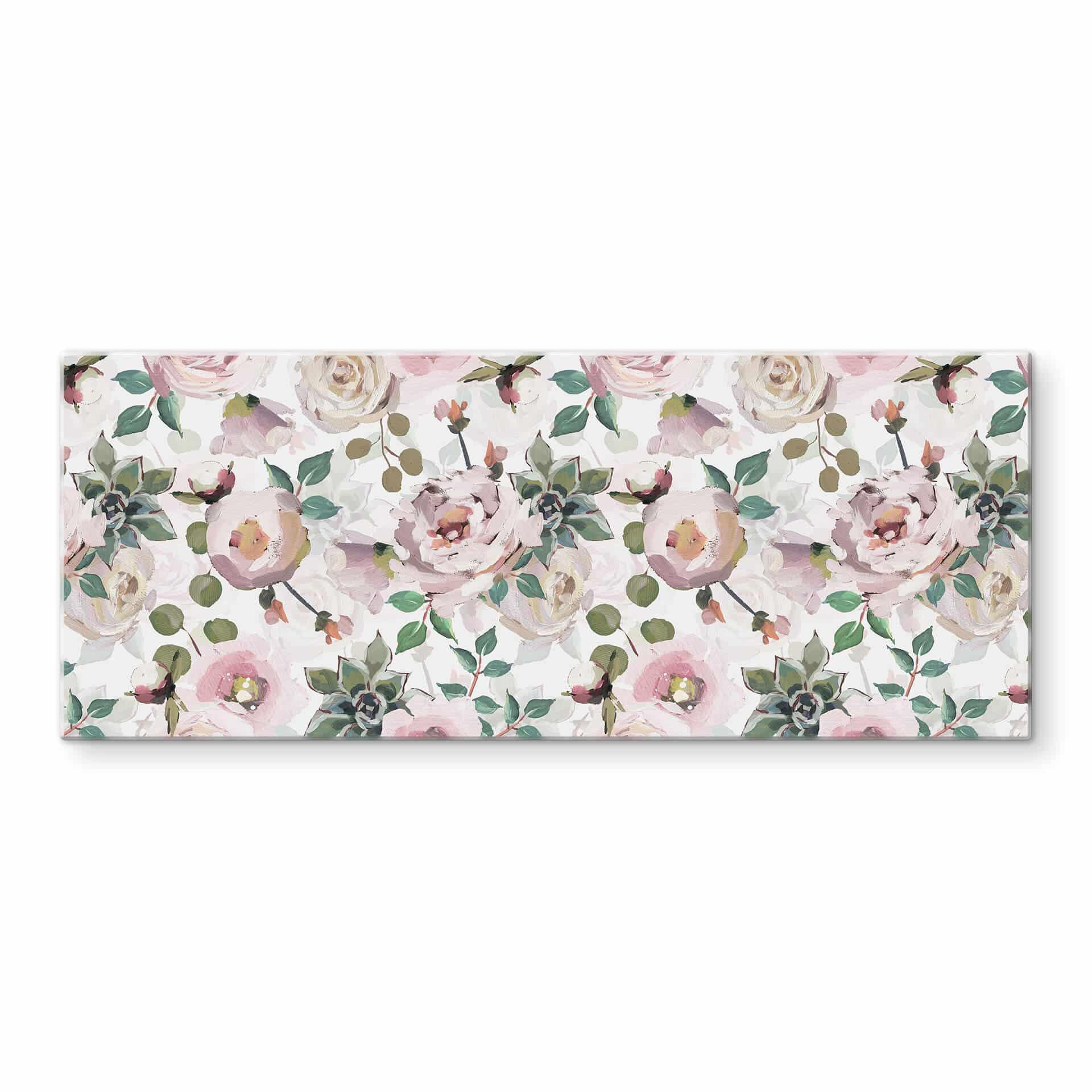 Stænkplade UN Designs - Blomster i kunstnerisk stil - Panorama
