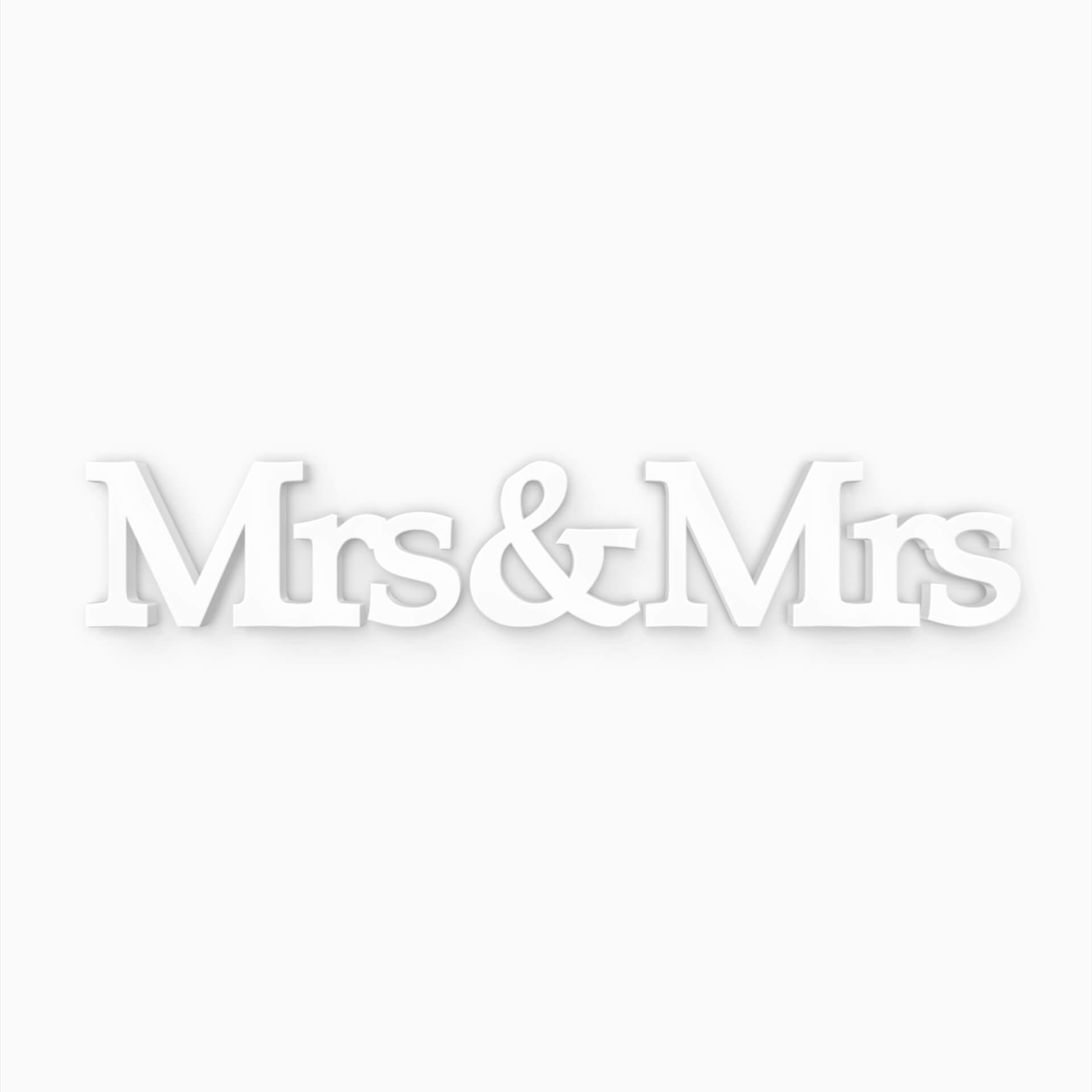 Scritta 3D - Mrs & Mrs