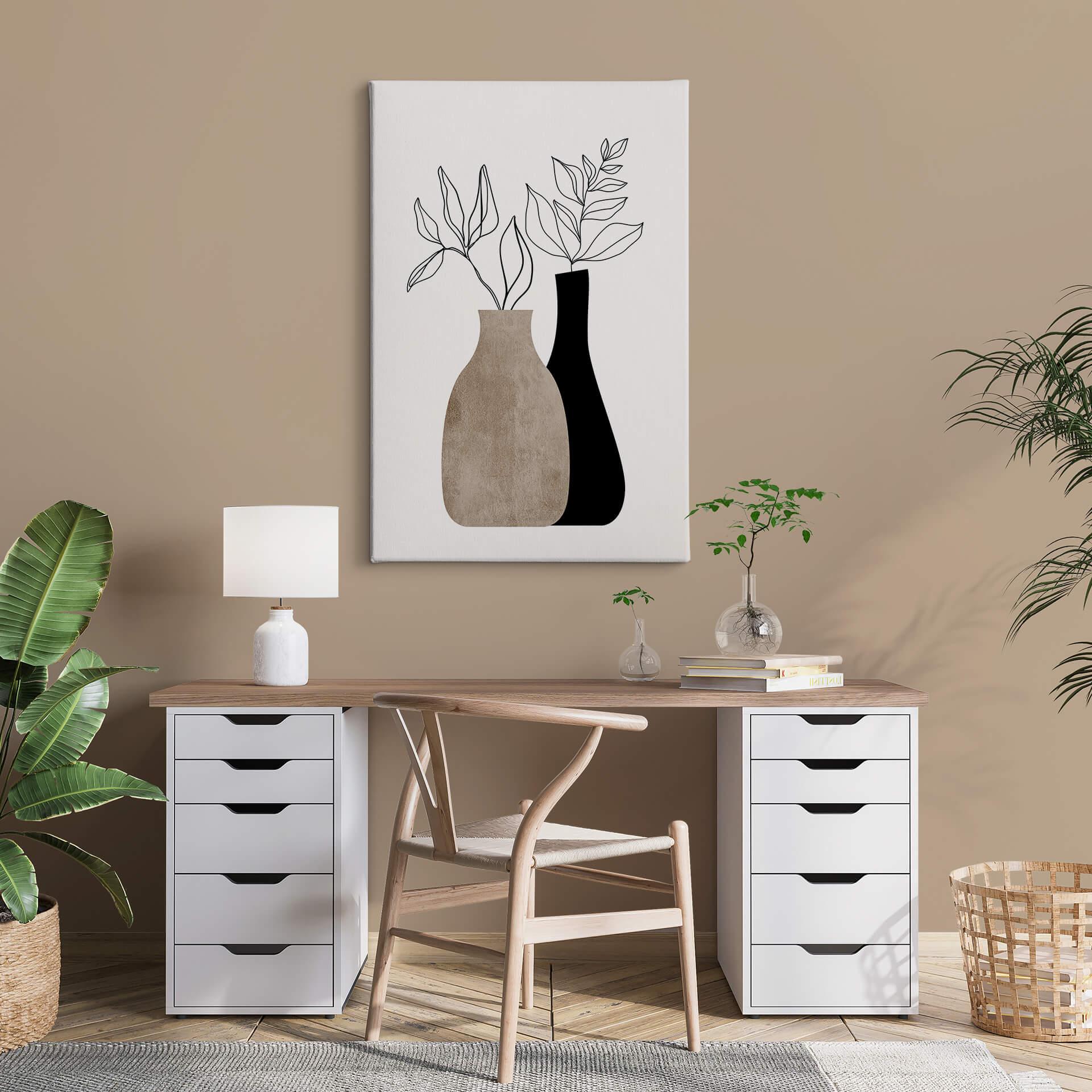 Lienzo Kubistika - Plantas minimalistas