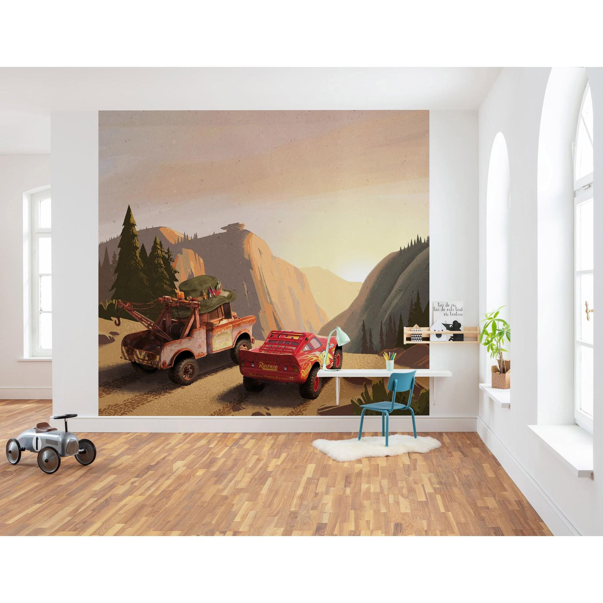 Vlies behang - Cars Sundown - 300 x 280 cm