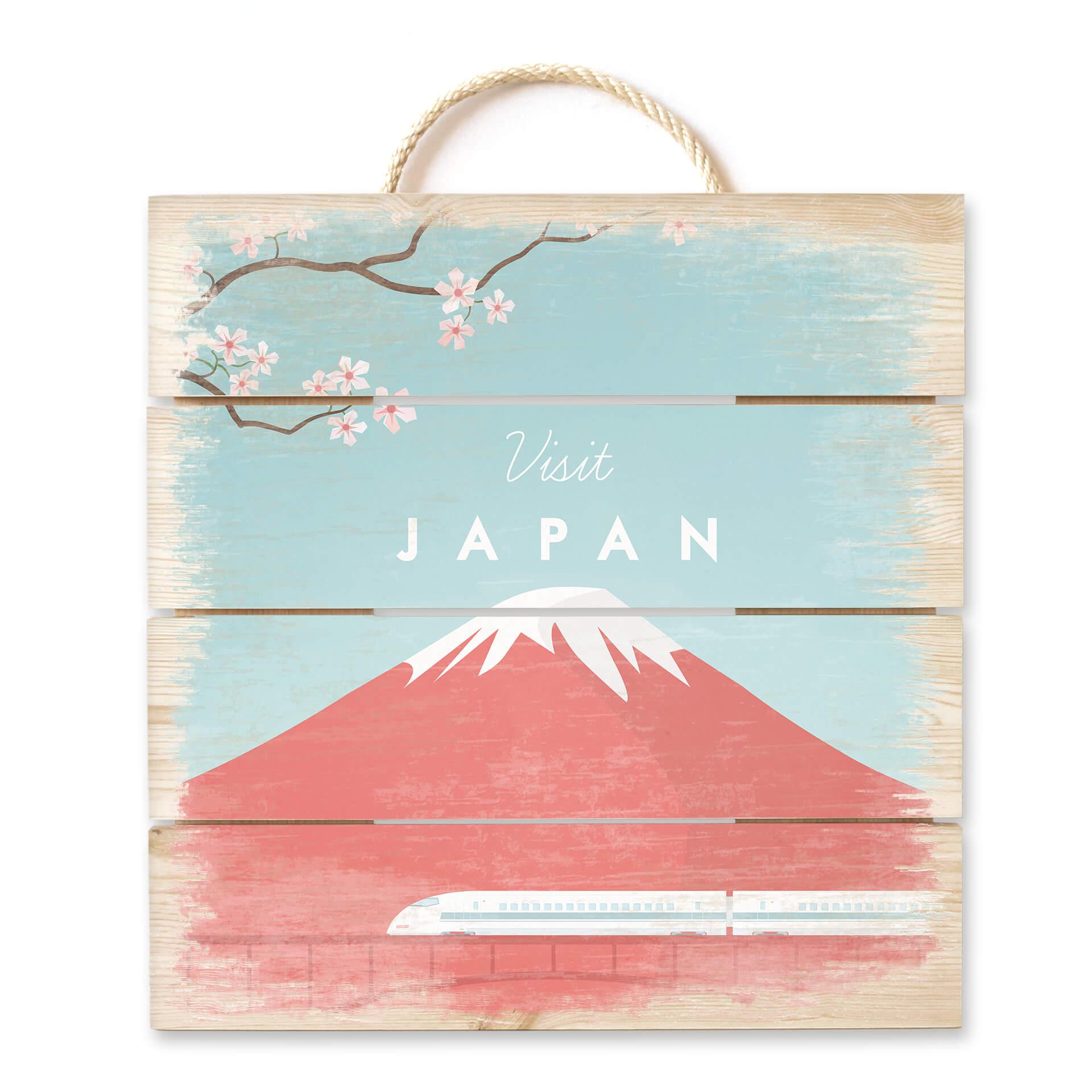 Obraz drewniany Rivers - Japonia - 40x41,5 cm