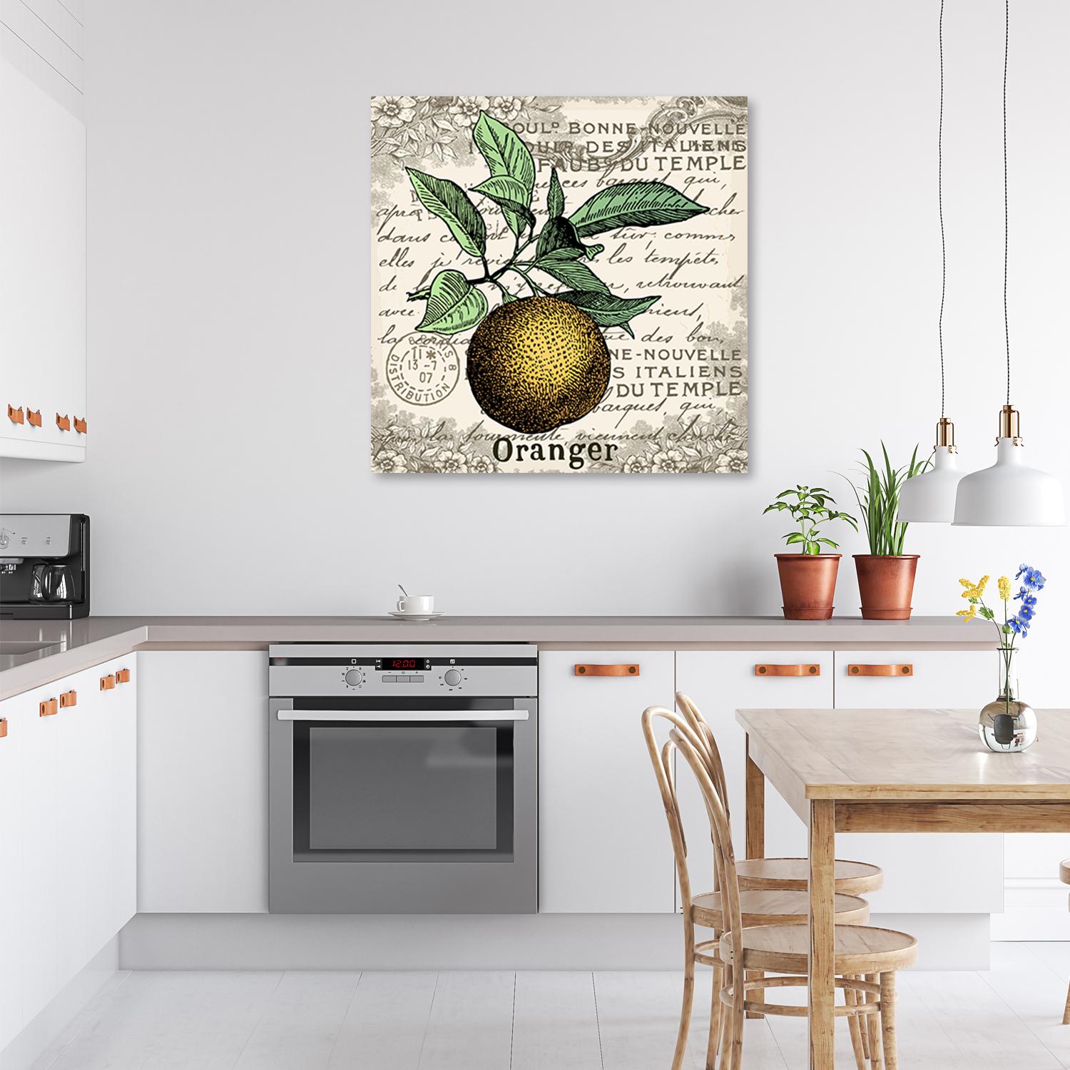 Canvasbillede, vintage orange