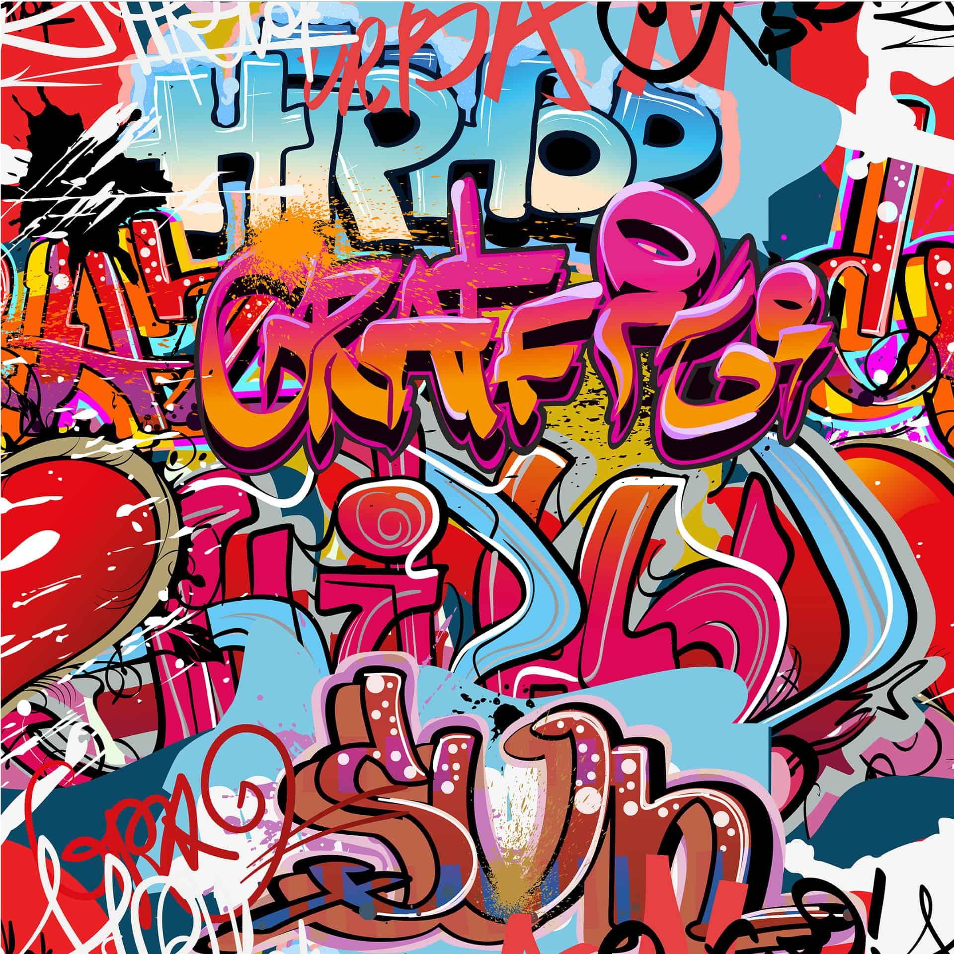 Fotobehang Graffiti Hip Hop