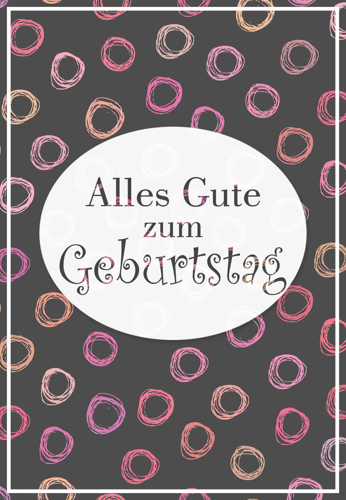 Gutschein Geburtstag - Moderne Kreise