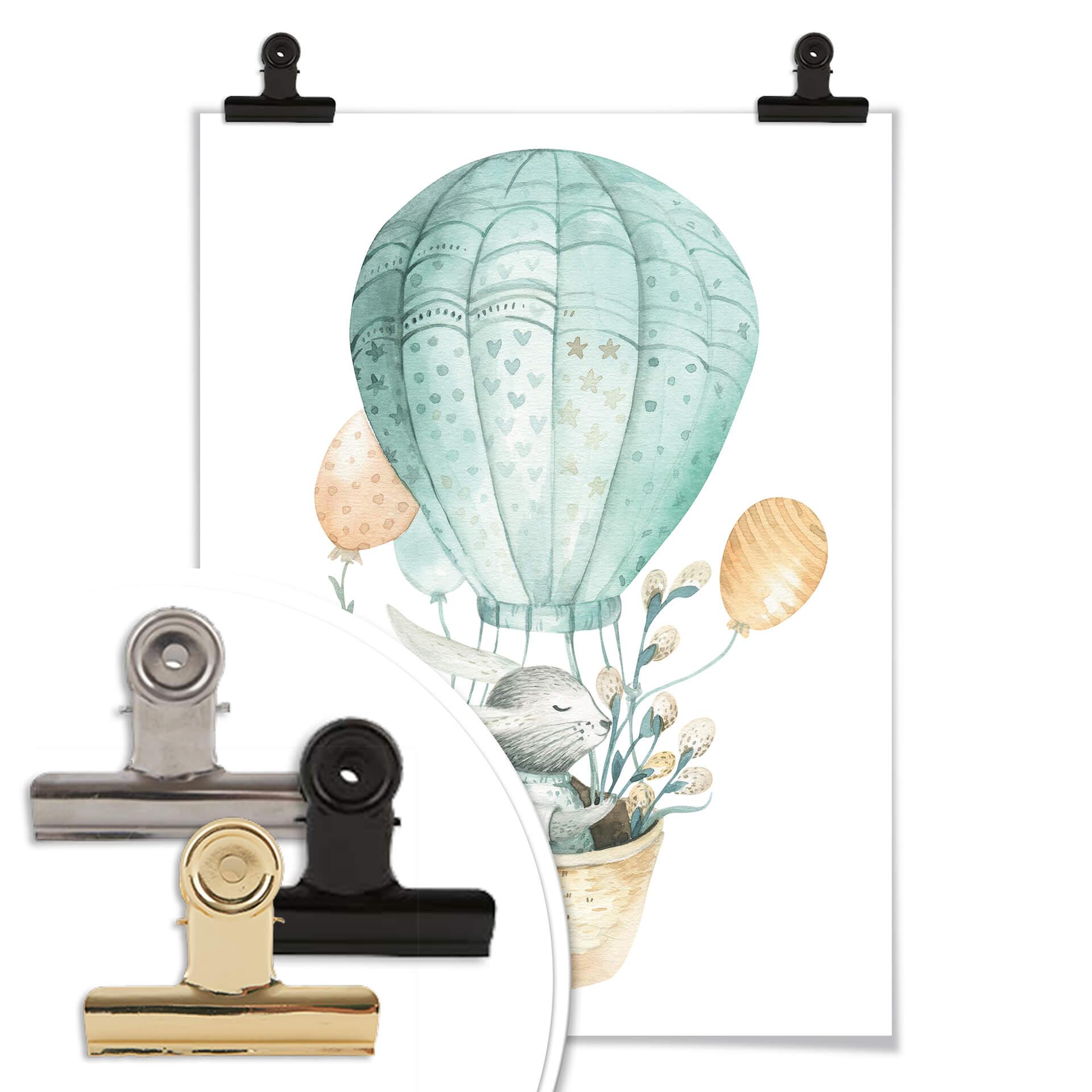 Póster Kvilis - Conejito en globo