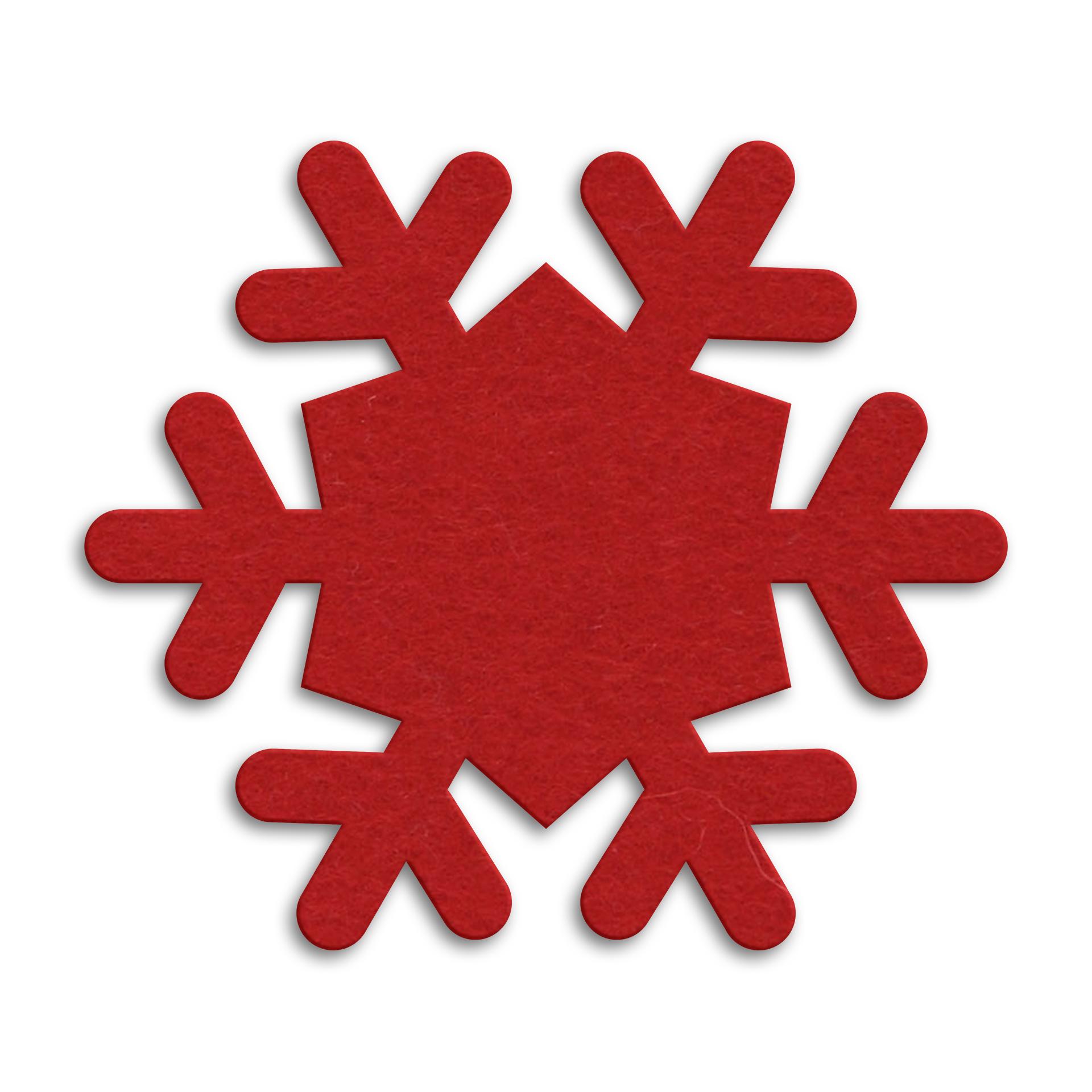 Tappeto in feltro natalizio - Fiocco di neve