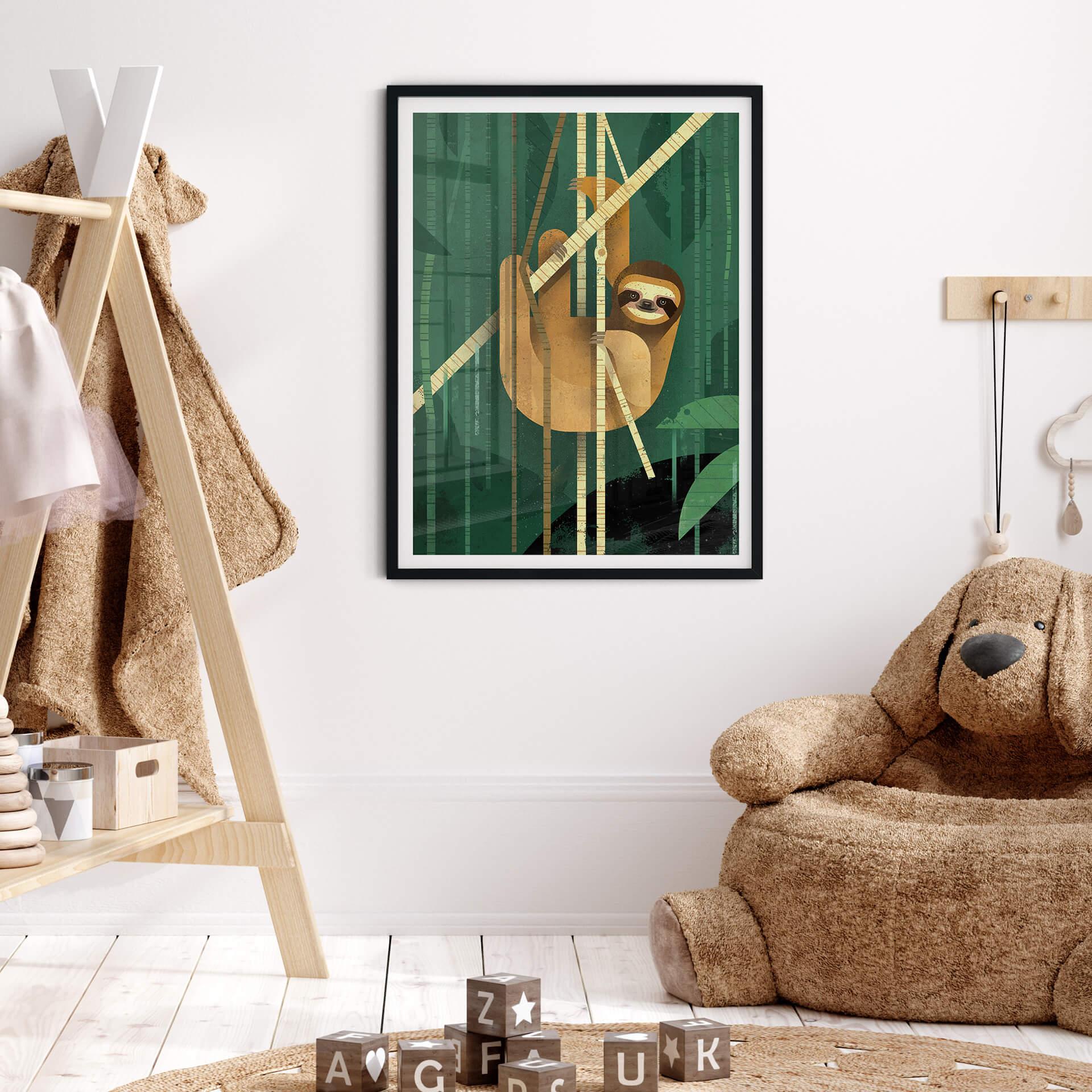 Poster Braun - Faultier