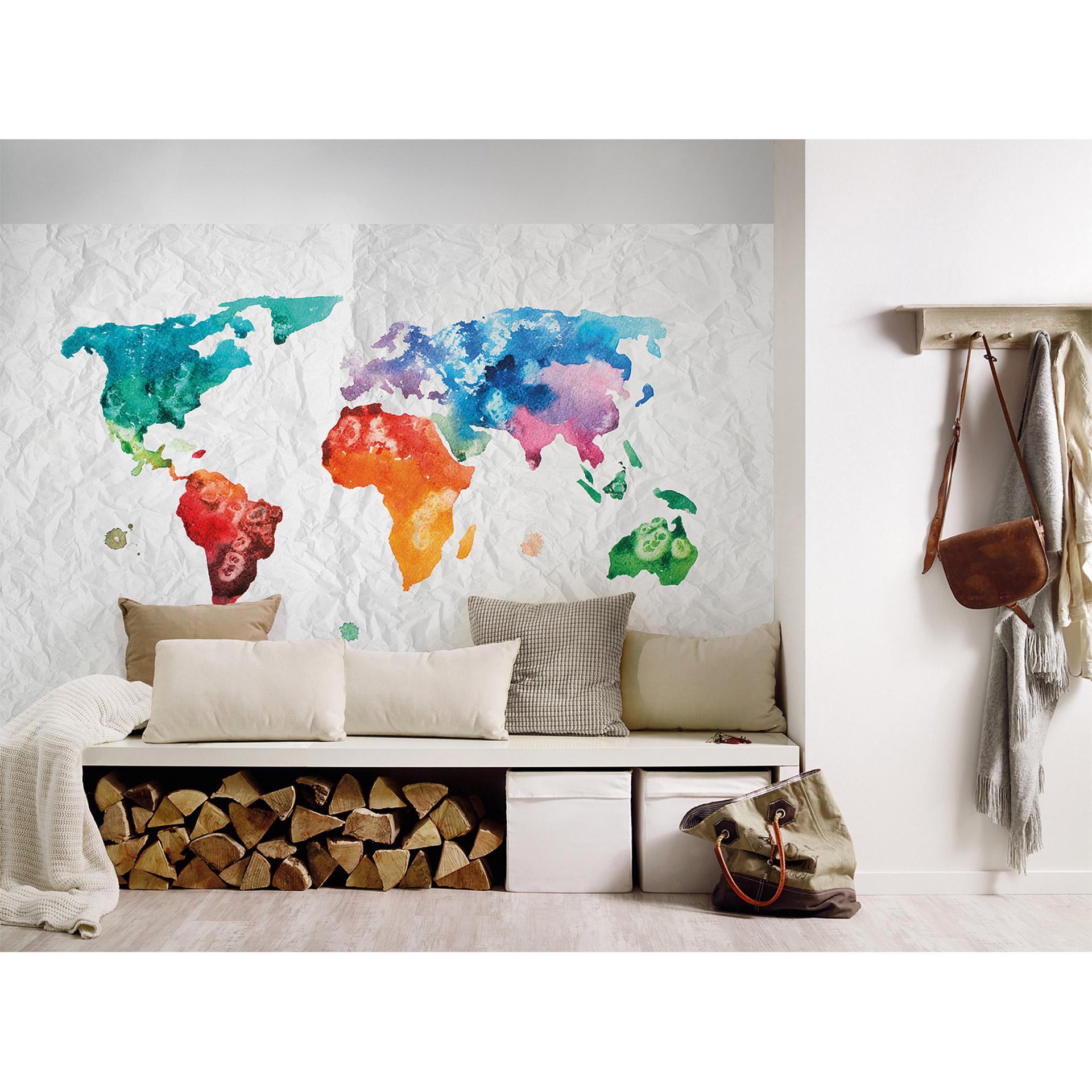 non-woven tapet ColourfulWorld fototapet Designwalls i farverigt og hvidt