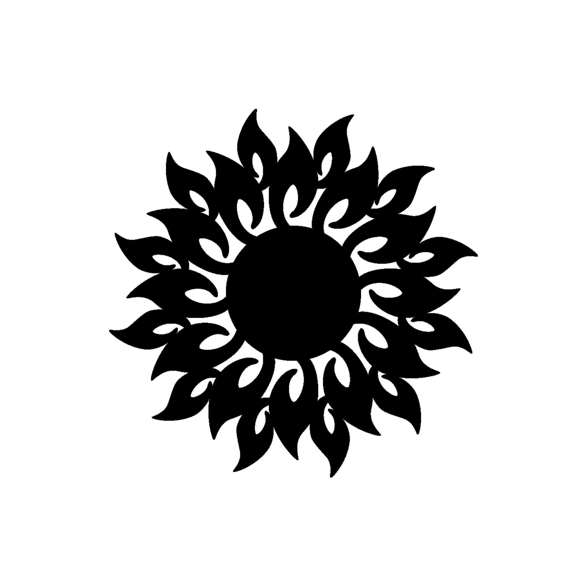 Decoración acrílica llamas de sol