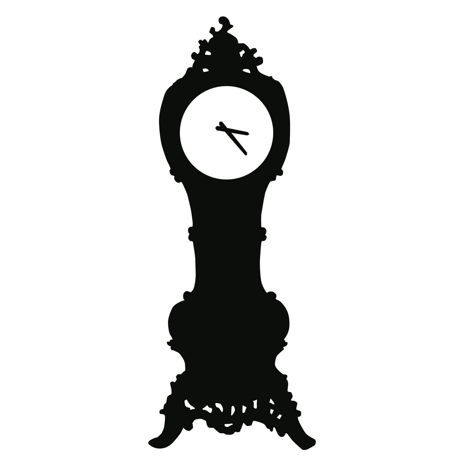Wandtattoo Standuhr