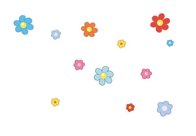 Raamsticker: Kinderbloemen