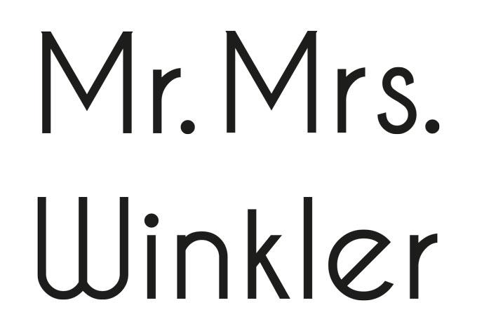 Wandtattoo + Name Mr. & Mrs. (2-farbig)