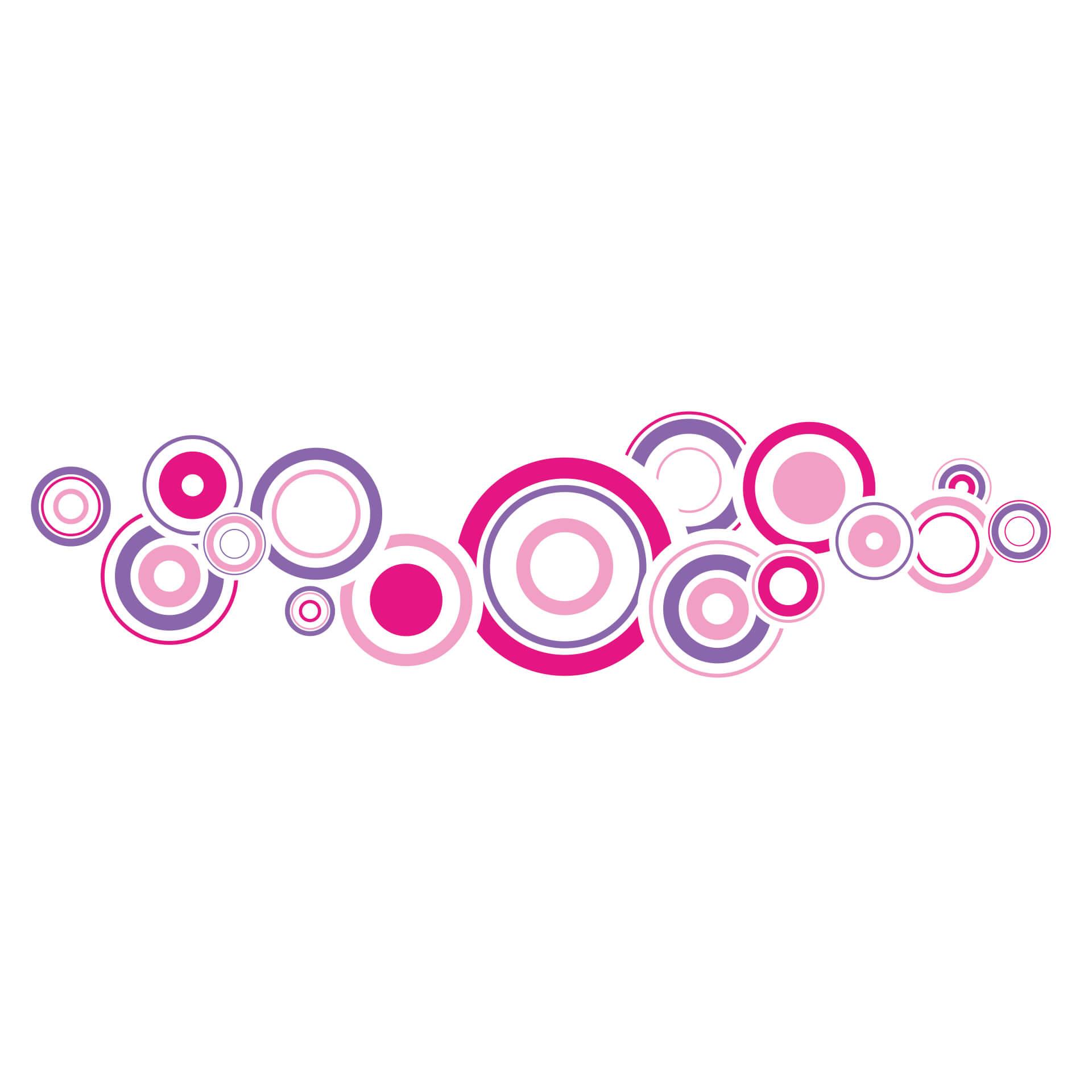 Wallsticker - Retro Bobler Pink
