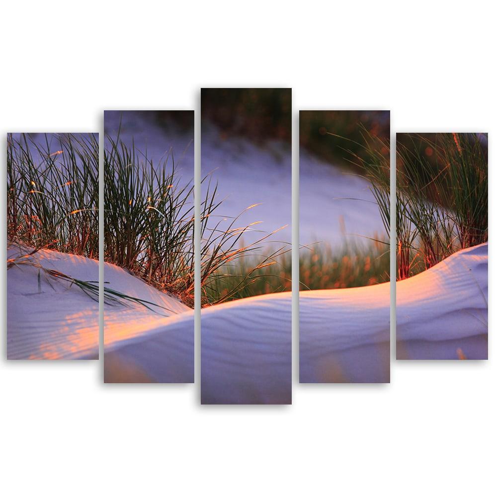 Lærred print 5 stykker, strand hav sand sol
