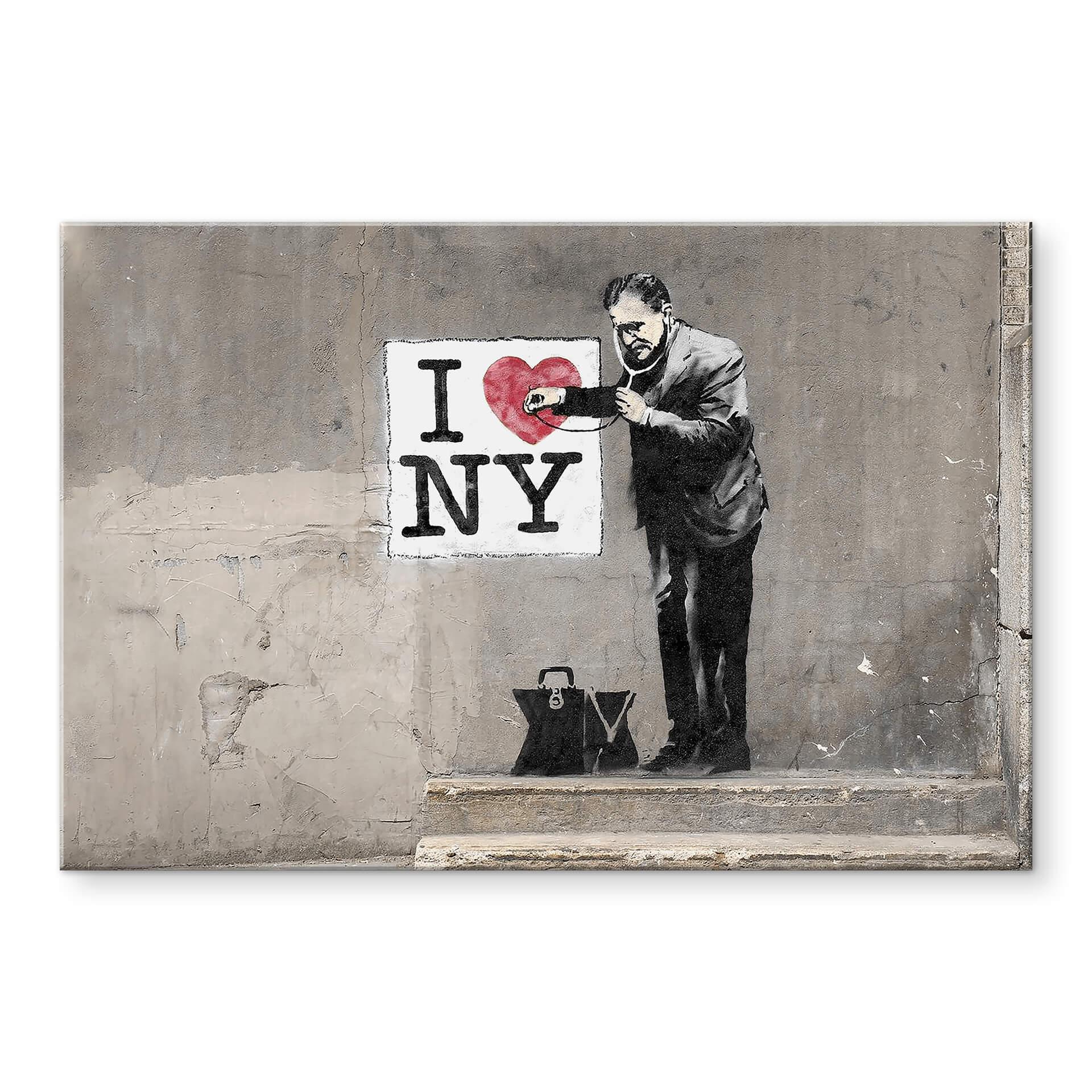 Akrylbillede Banksy - I love New York