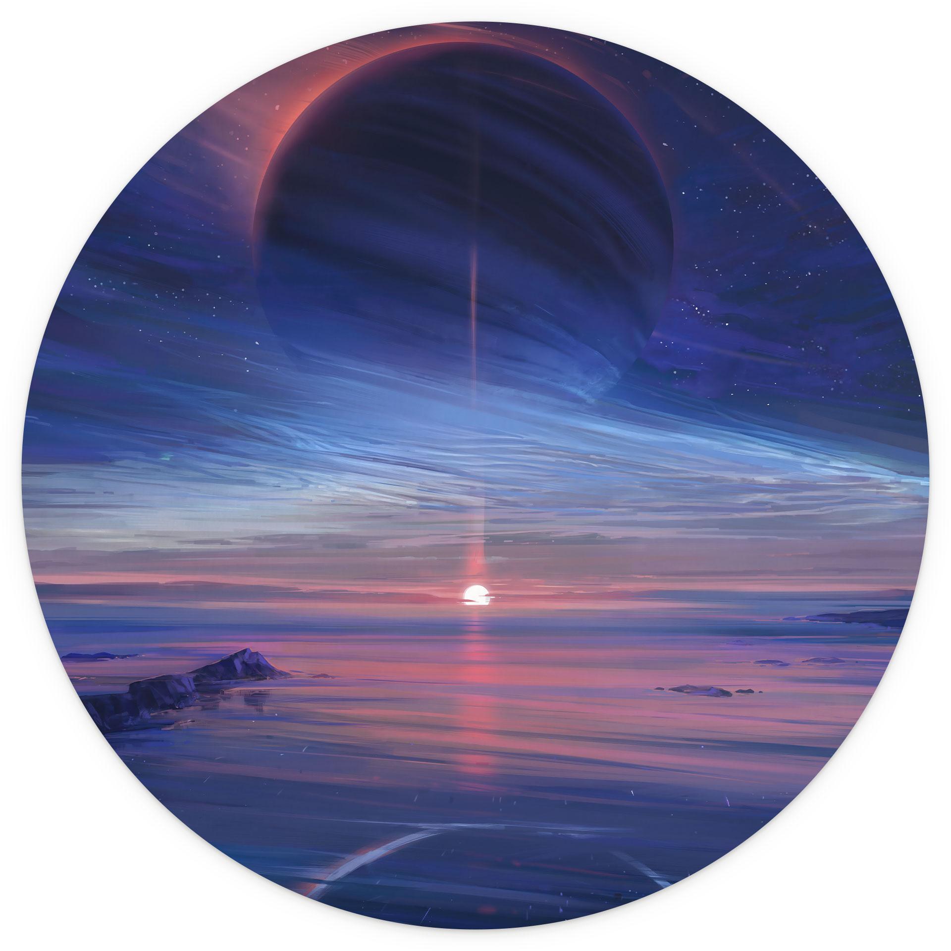 Behangcirkel Sterrenstelsel - Aenami - vliesbehang/zelfklevend vliesbehang