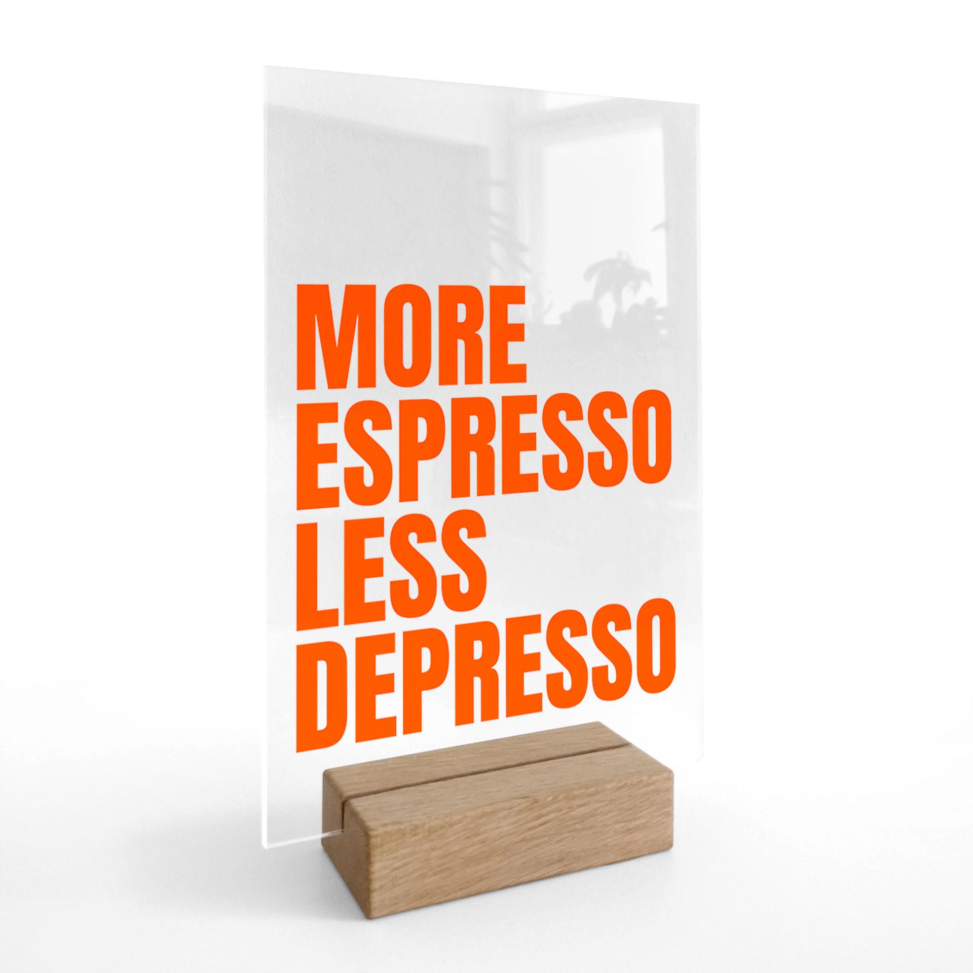 Borddisplay Mere espresso mindre depresso - Fritsch