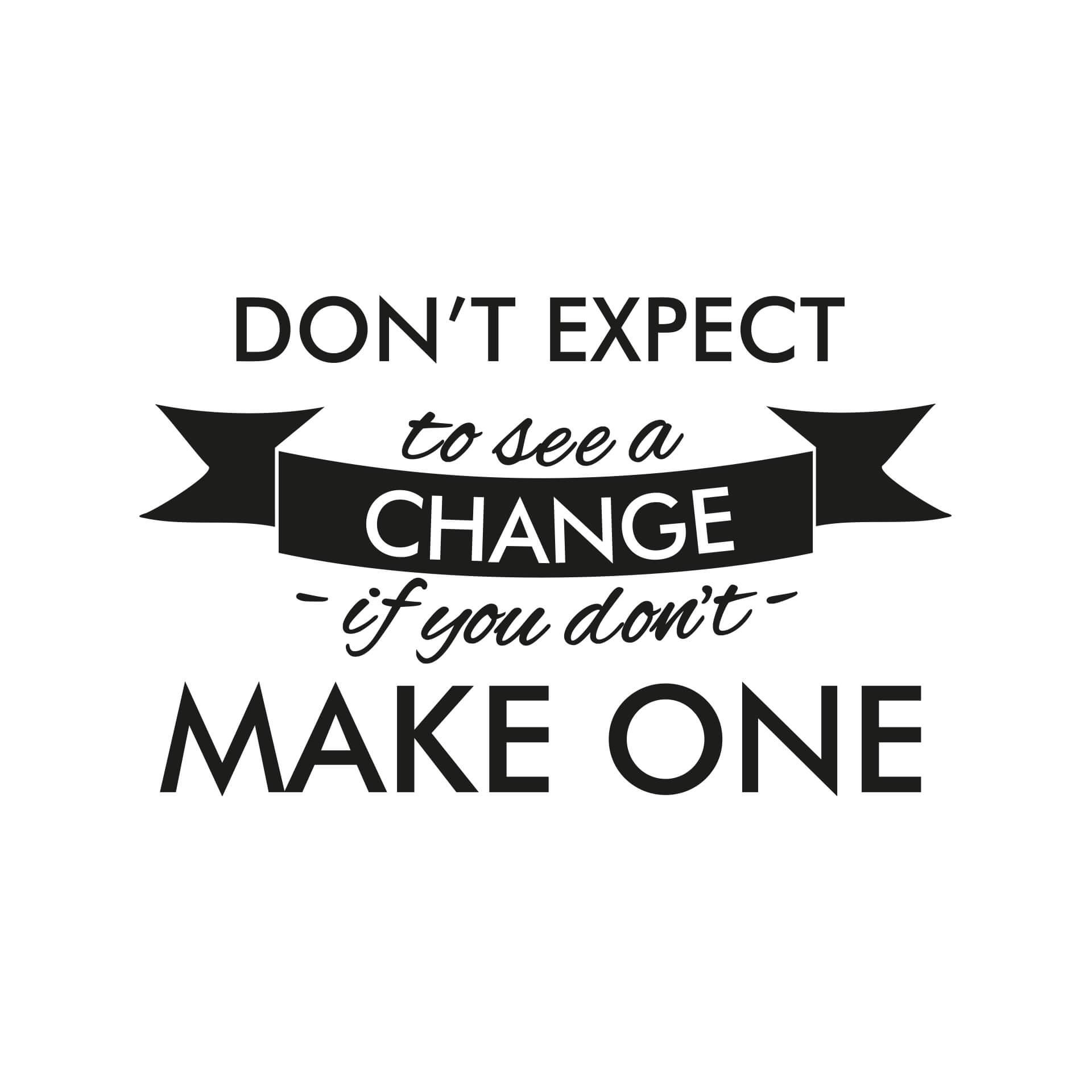 Adesivo murale - don't expect...
