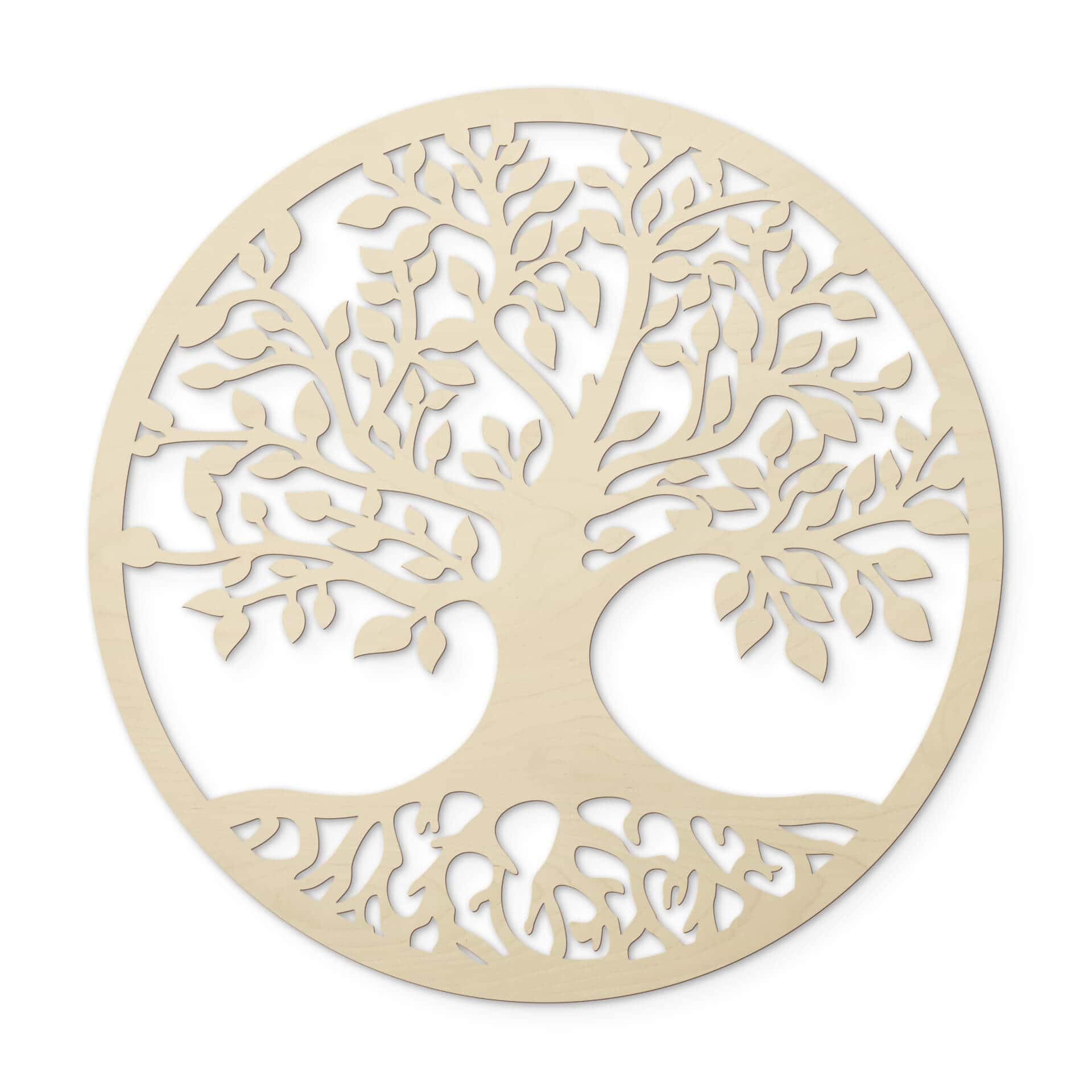 Decoro in legno - Albero con radici