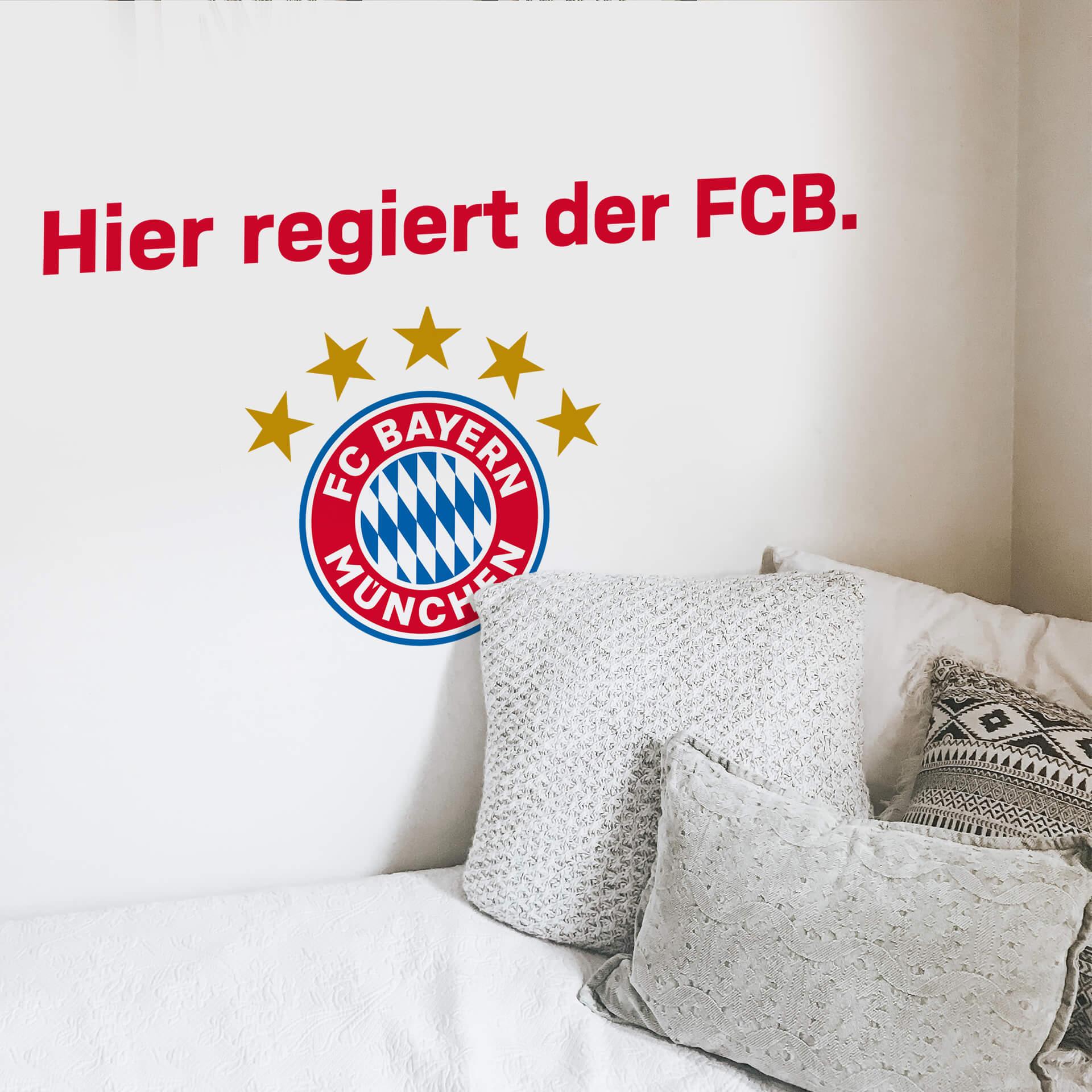 Muursticker Bayern München -  Hier regiert der FCB