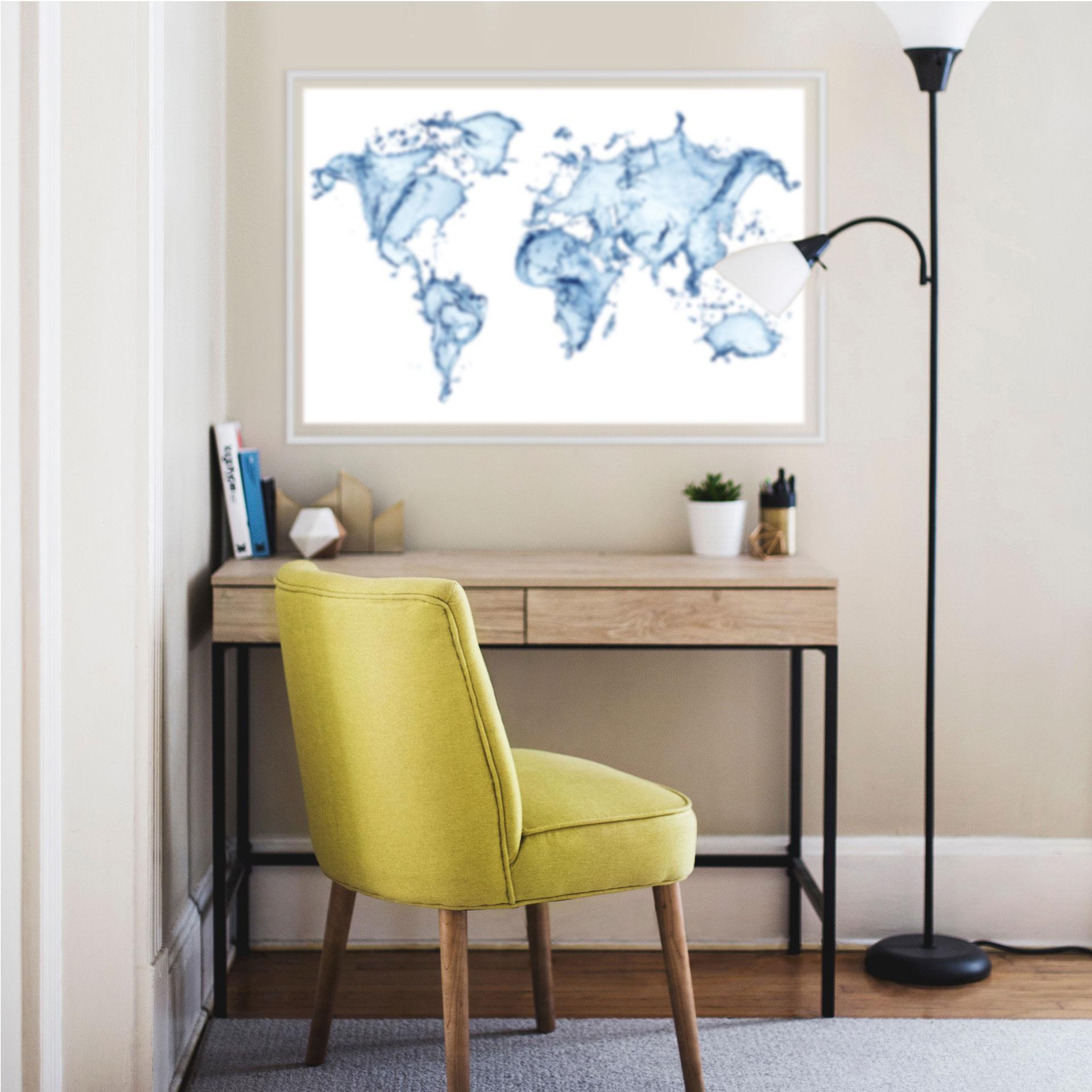 Wallprint Splashing Worldmap