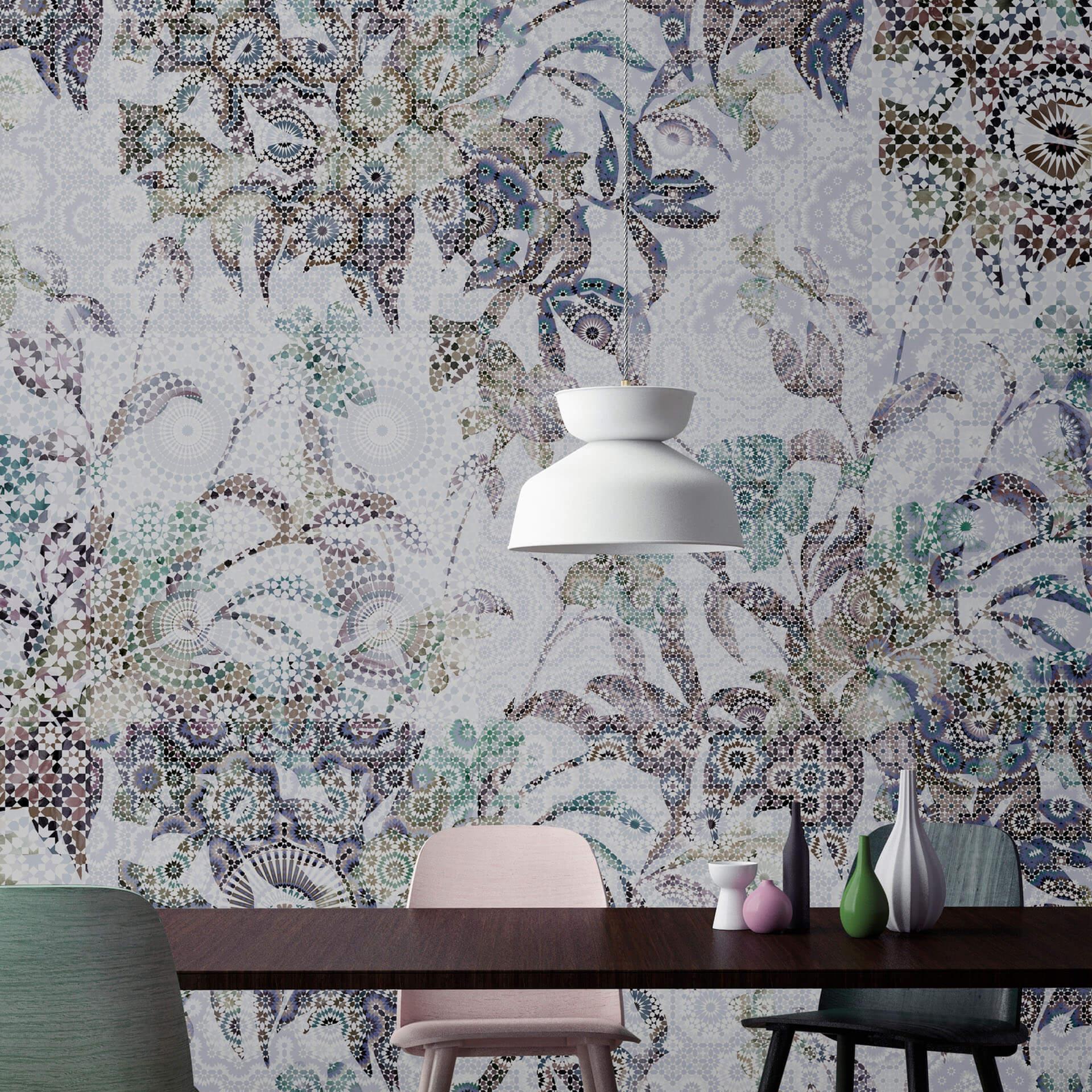 Livingwalls Fototapet Walls by Patel Mosaic Leaves 1
