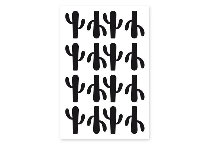 Muursticker set Cactussen