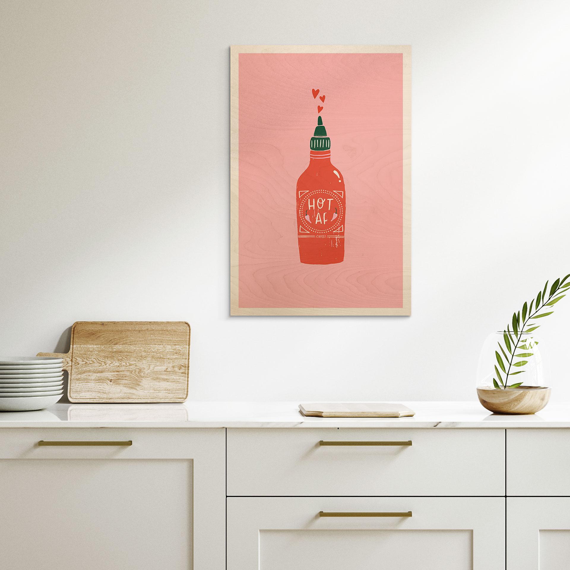 Træplakat Stærk chilisauce - Simmonds