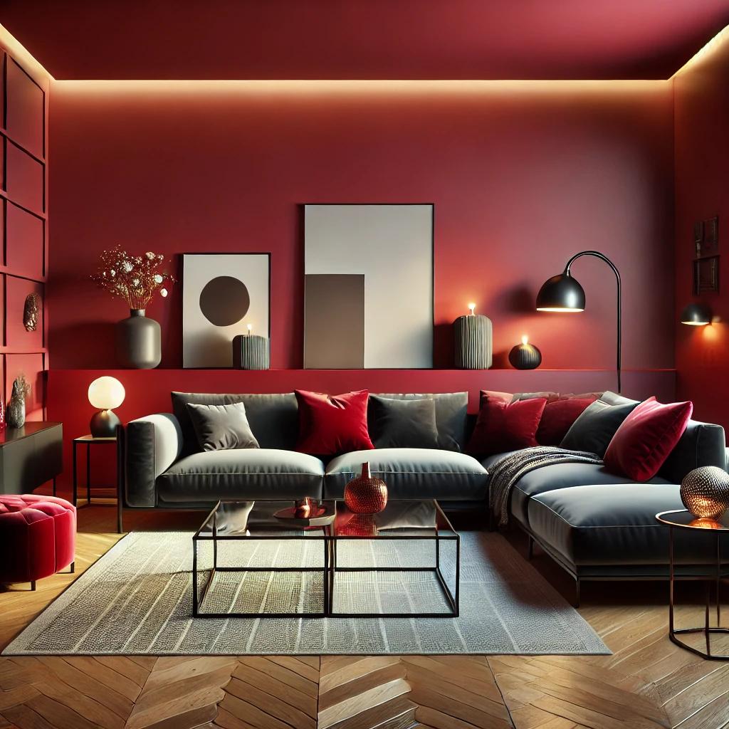Pintura interior roja semimate I Cheeky Chilli | apasionada y llena de energía | THE COLOR KITCHEN
