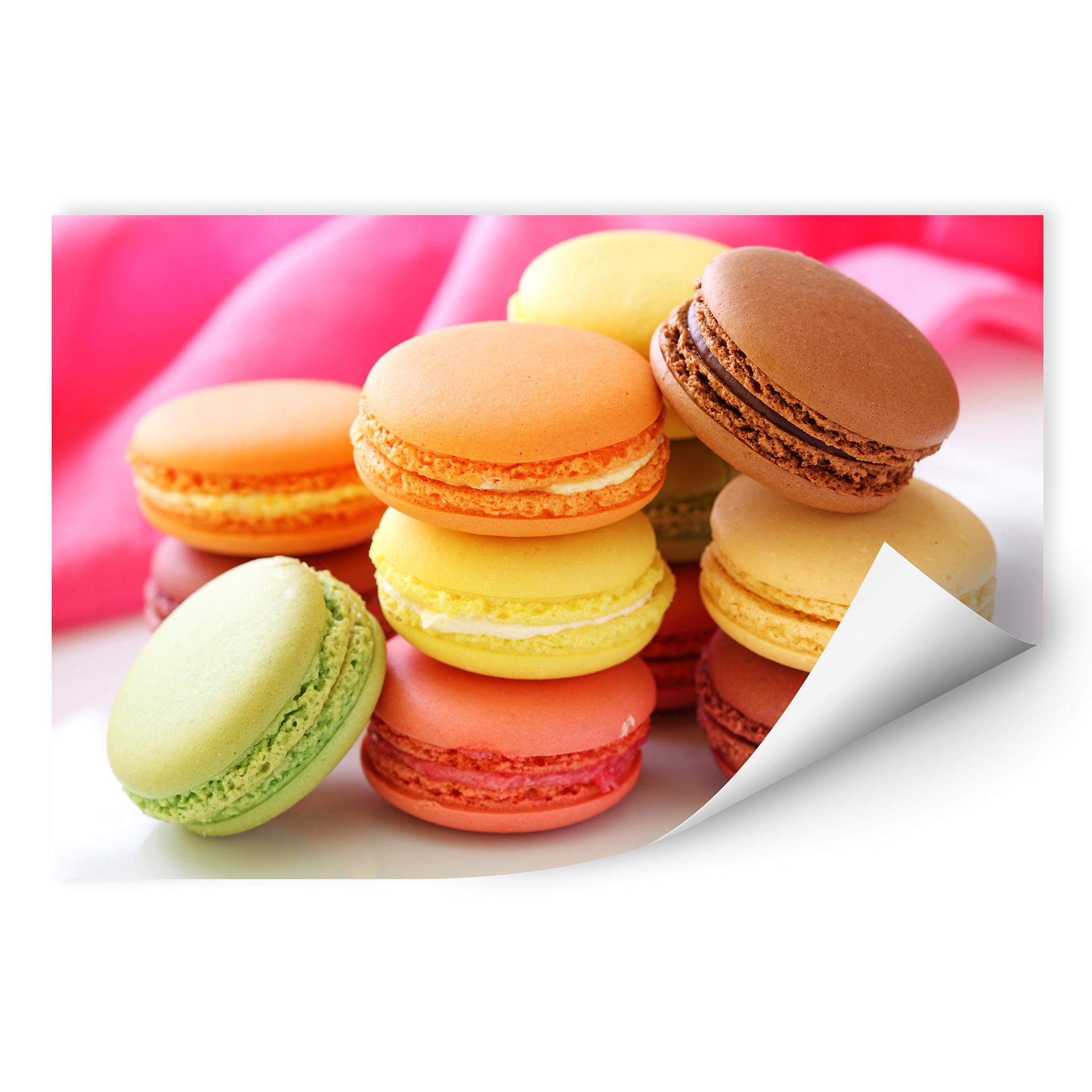 Zelfklevende Poster Sweet Macarons
