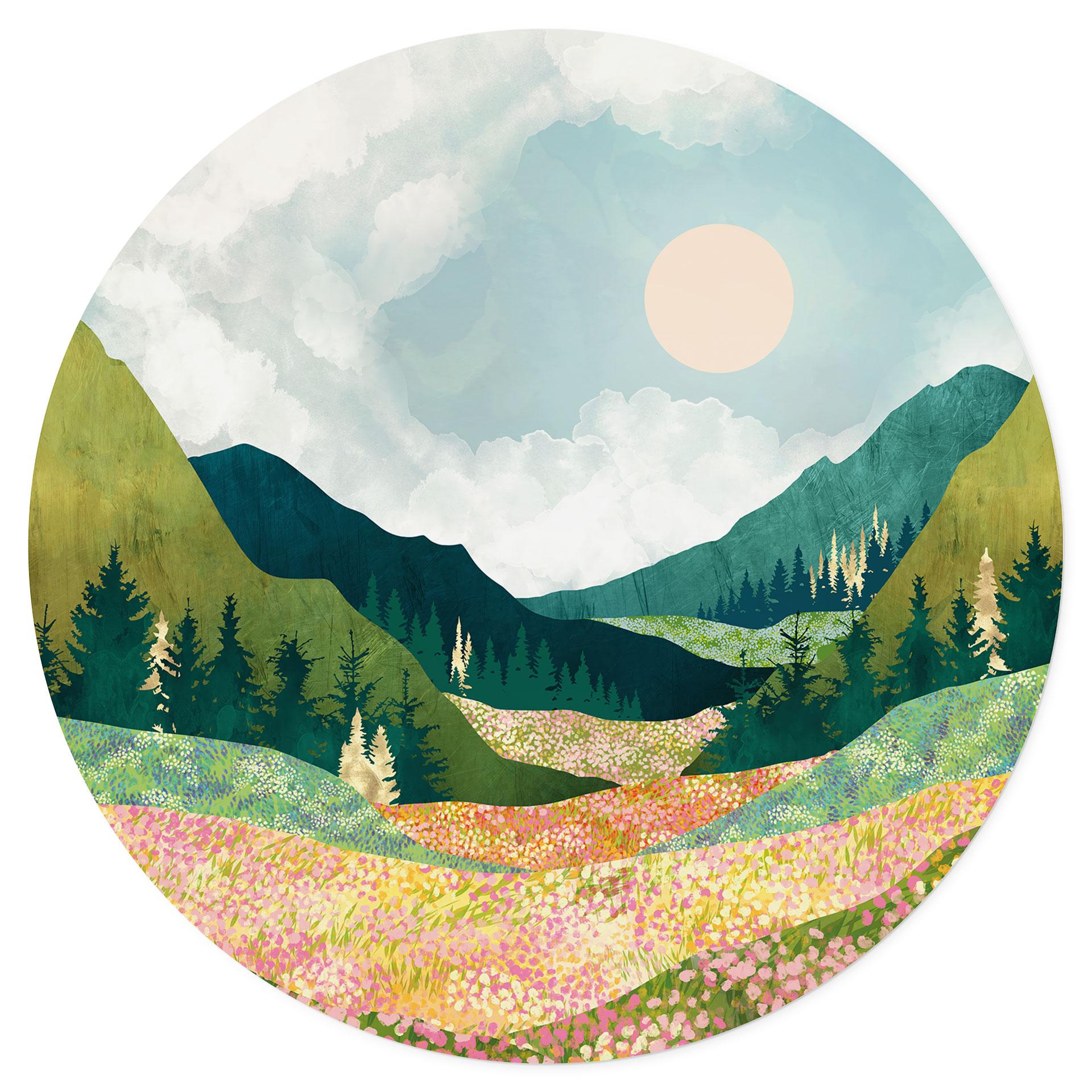 Vinilo decorativo pradera primaveral - SpaceFrog Designs - Redondo