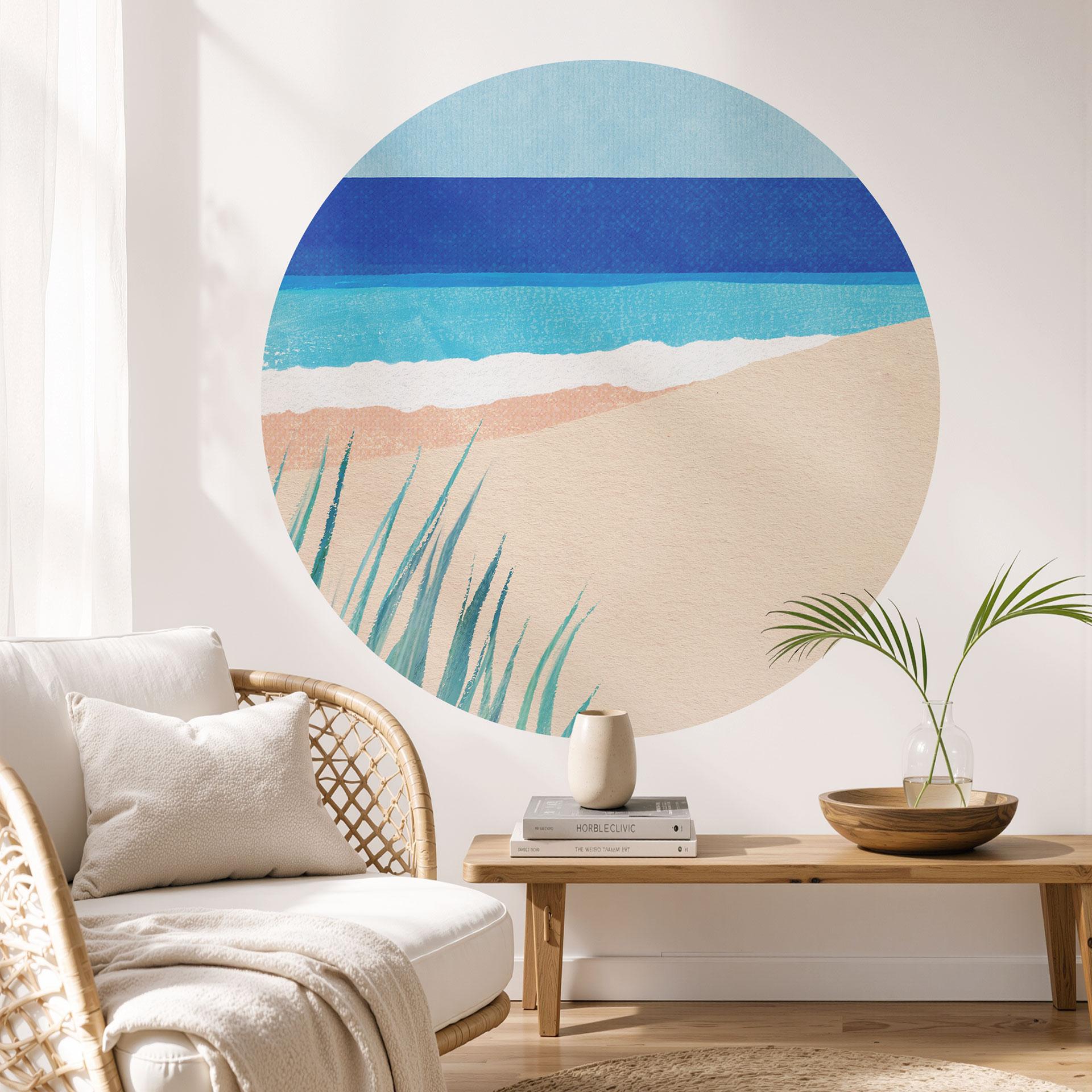 Wallsticker Östersjön med sandrörsgräs - Rivers - Rund