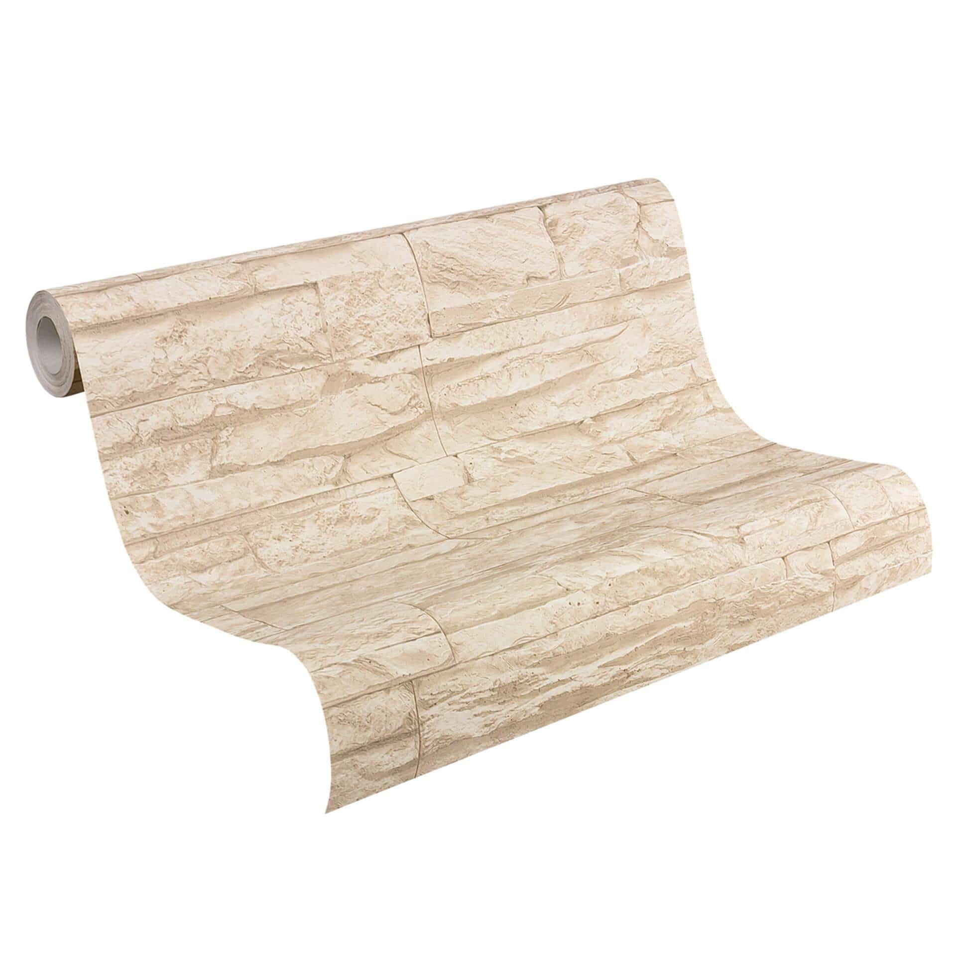 A.S. Création tapet Wood'n Stone, Beige, Cream