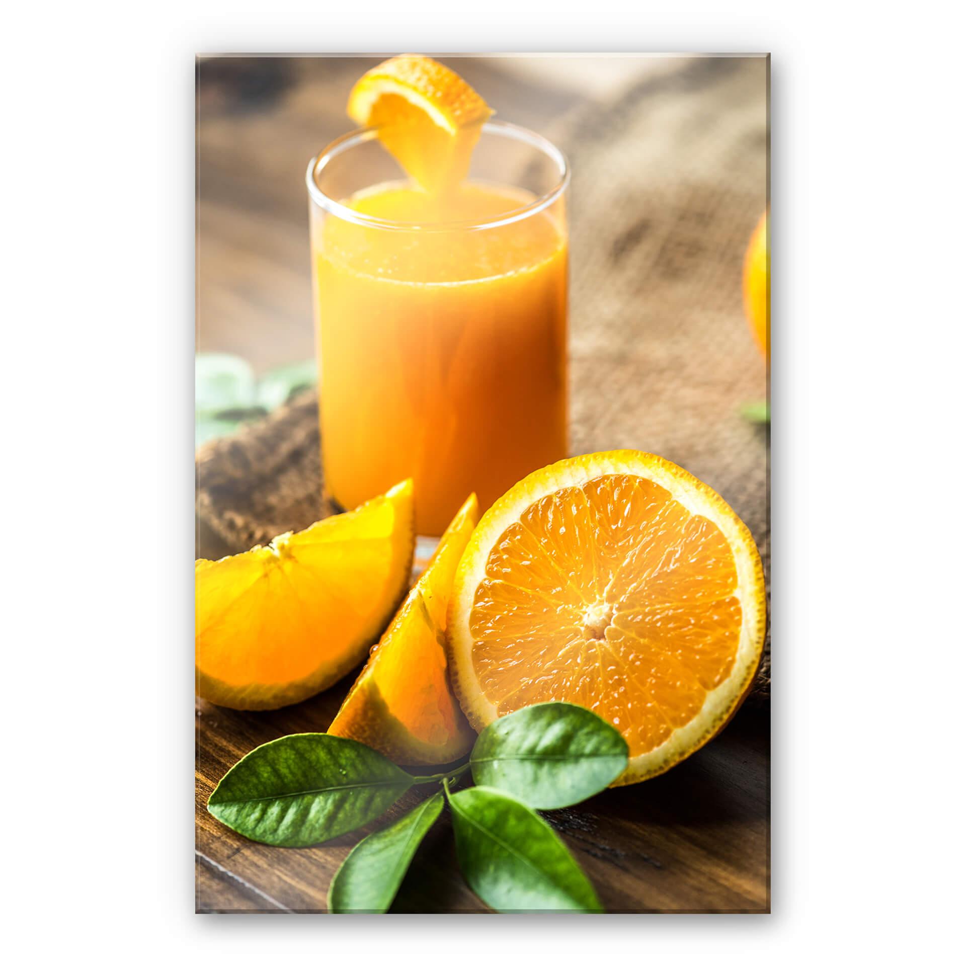 Akrylbillede Frisk appelsinjuice