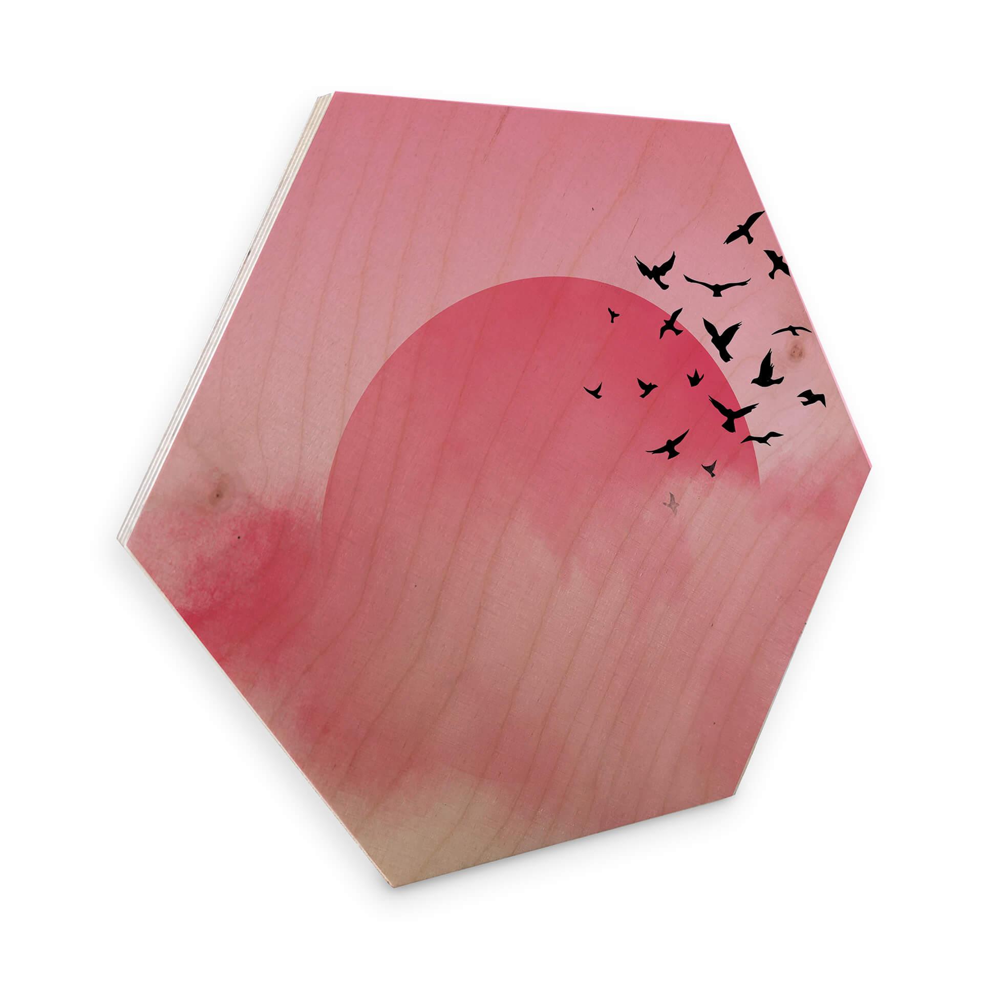 Hexagon Hout - Nordic Creators - Pink Sunshine