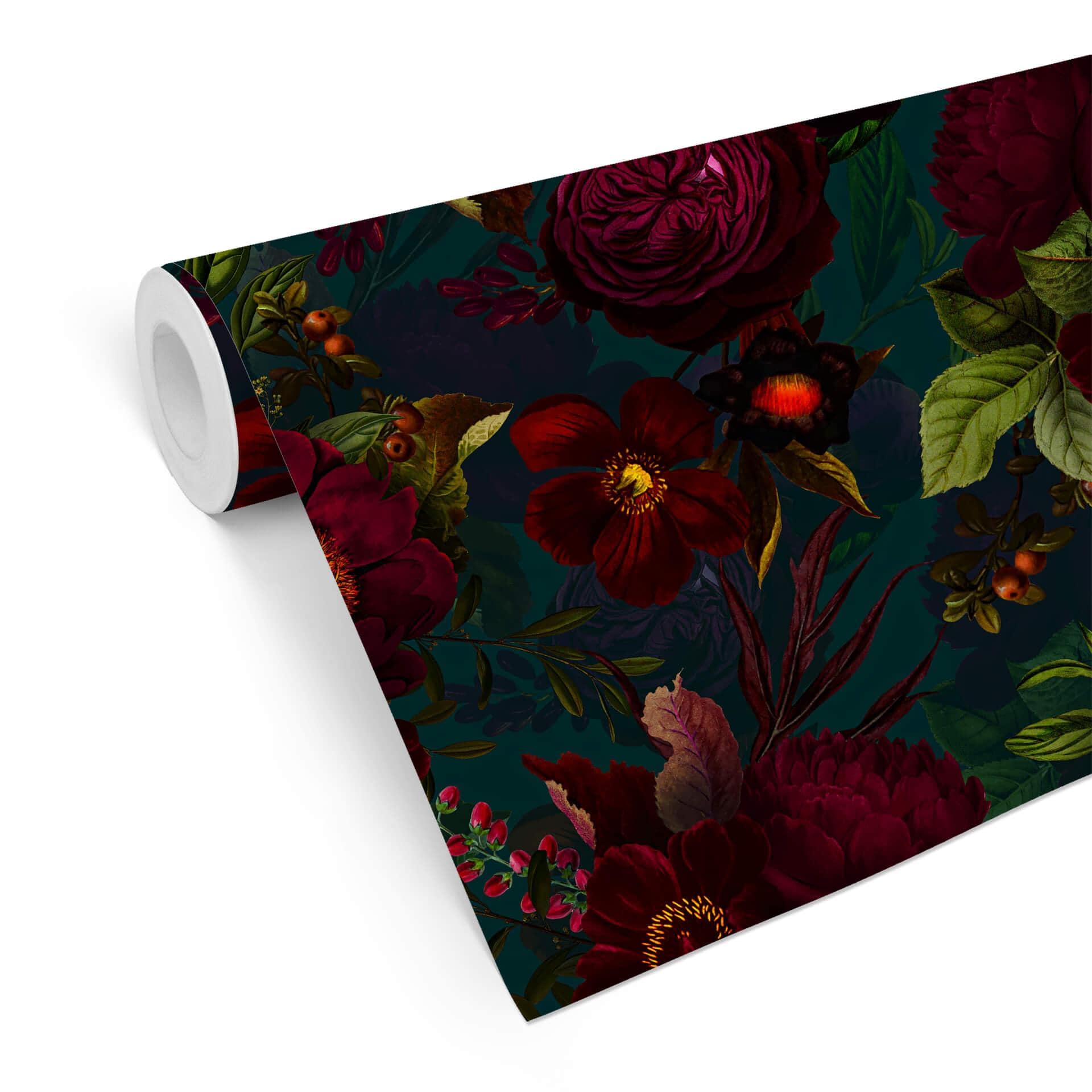 Mønstertapet UN Designs - Mørke blomster
