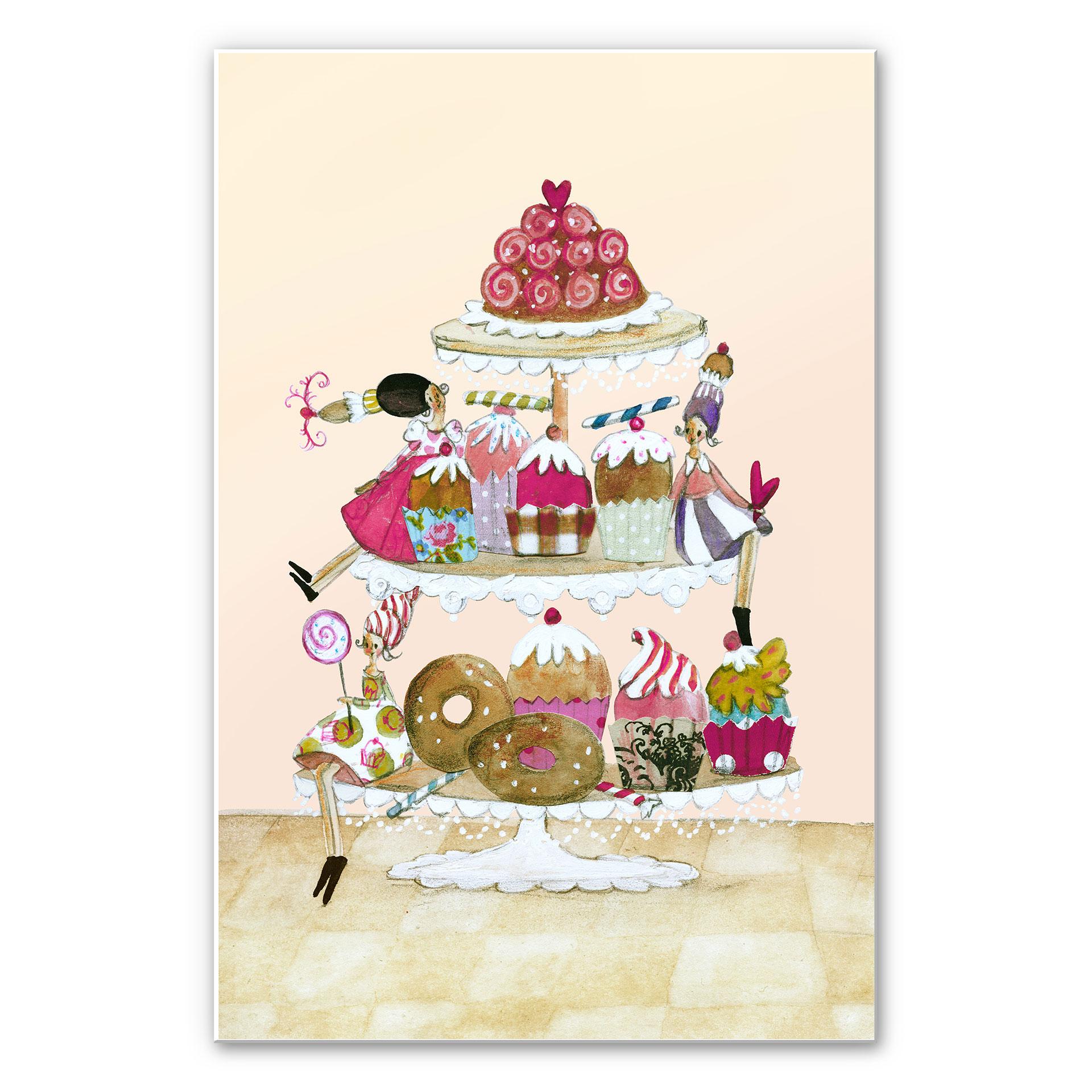 Wandbild Leffler - Glitzer Muffinparade