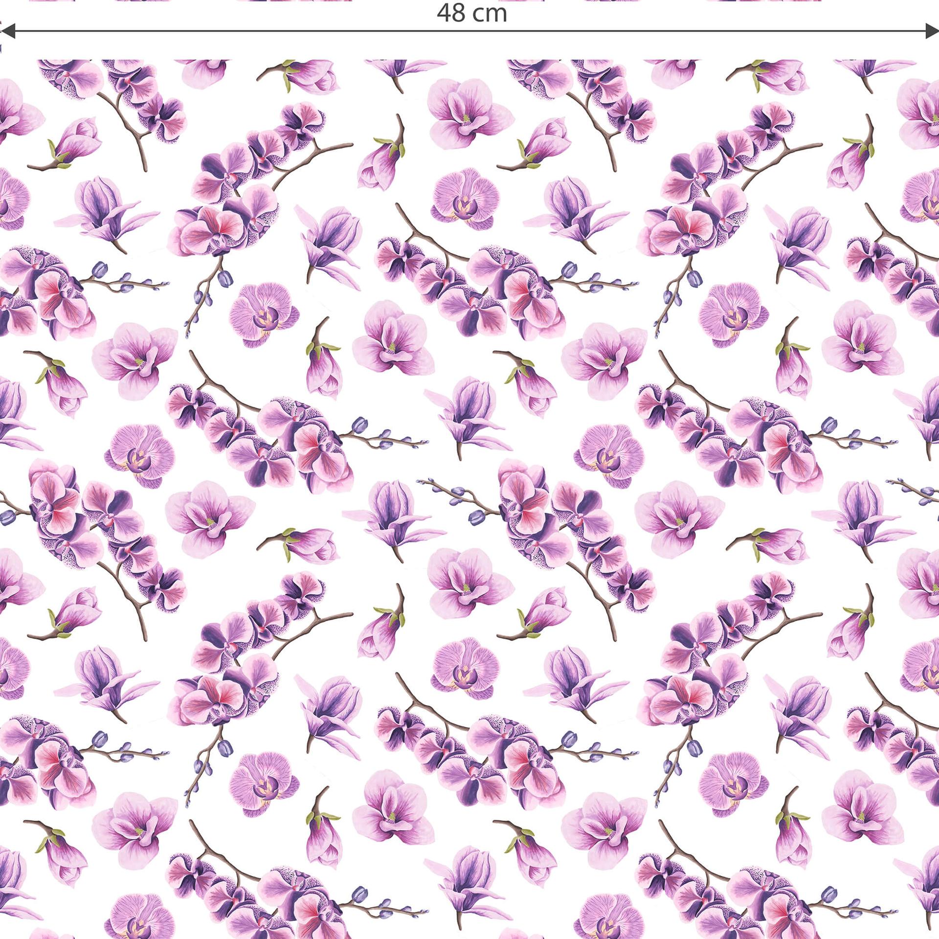 Patroonbehang - Aquarel Orchidee