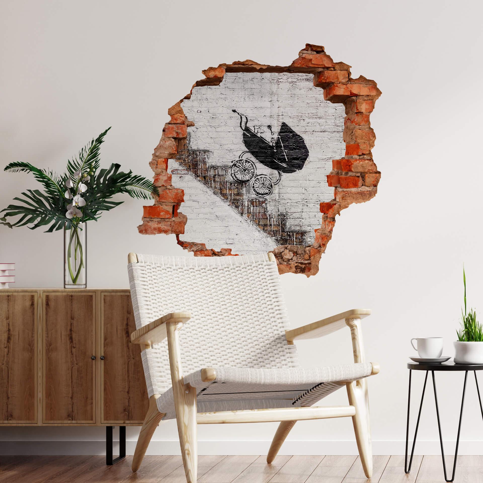 Adesivo 3D Banksy - Carrozzina