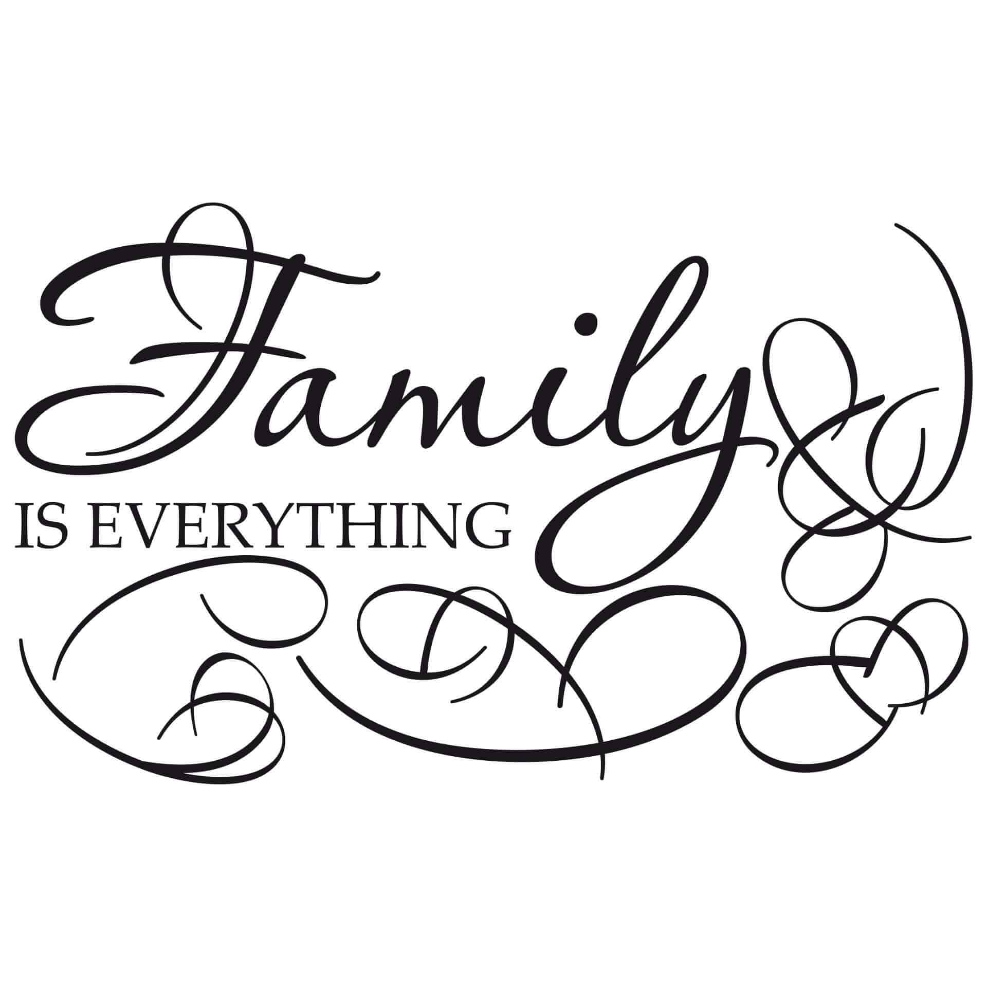 Wallsticker Family is everything inkl. 5 fotorammer