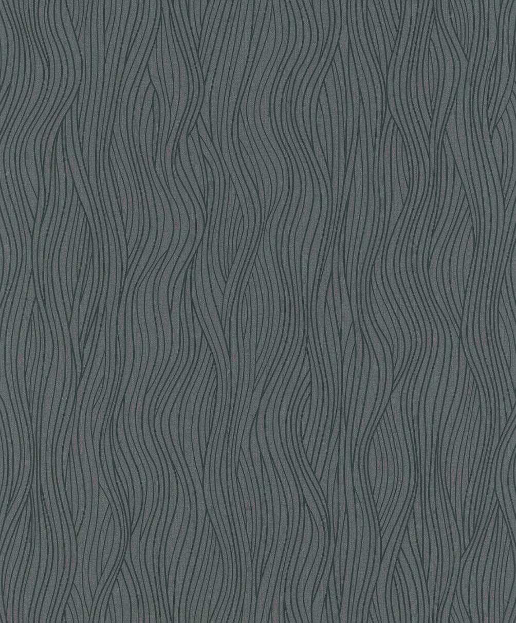 Stribet non-woven tapet Novamur Kylie antracit