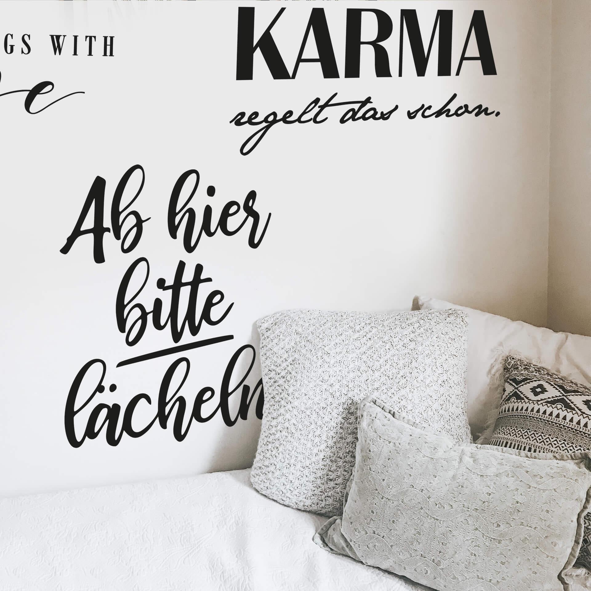 Wandtattoo Spruchbogen diverse Sprüche