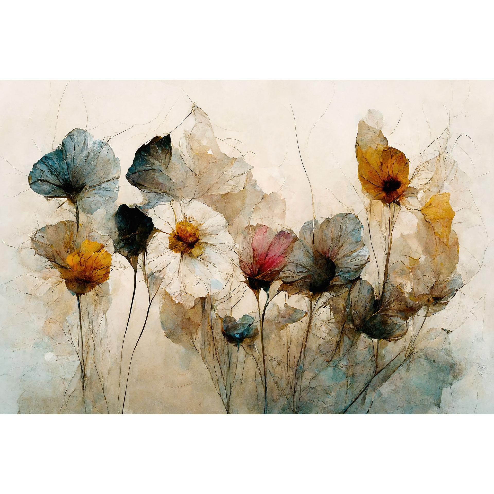 Fotobehang Boeket van gedroogde bloemen - Treechild